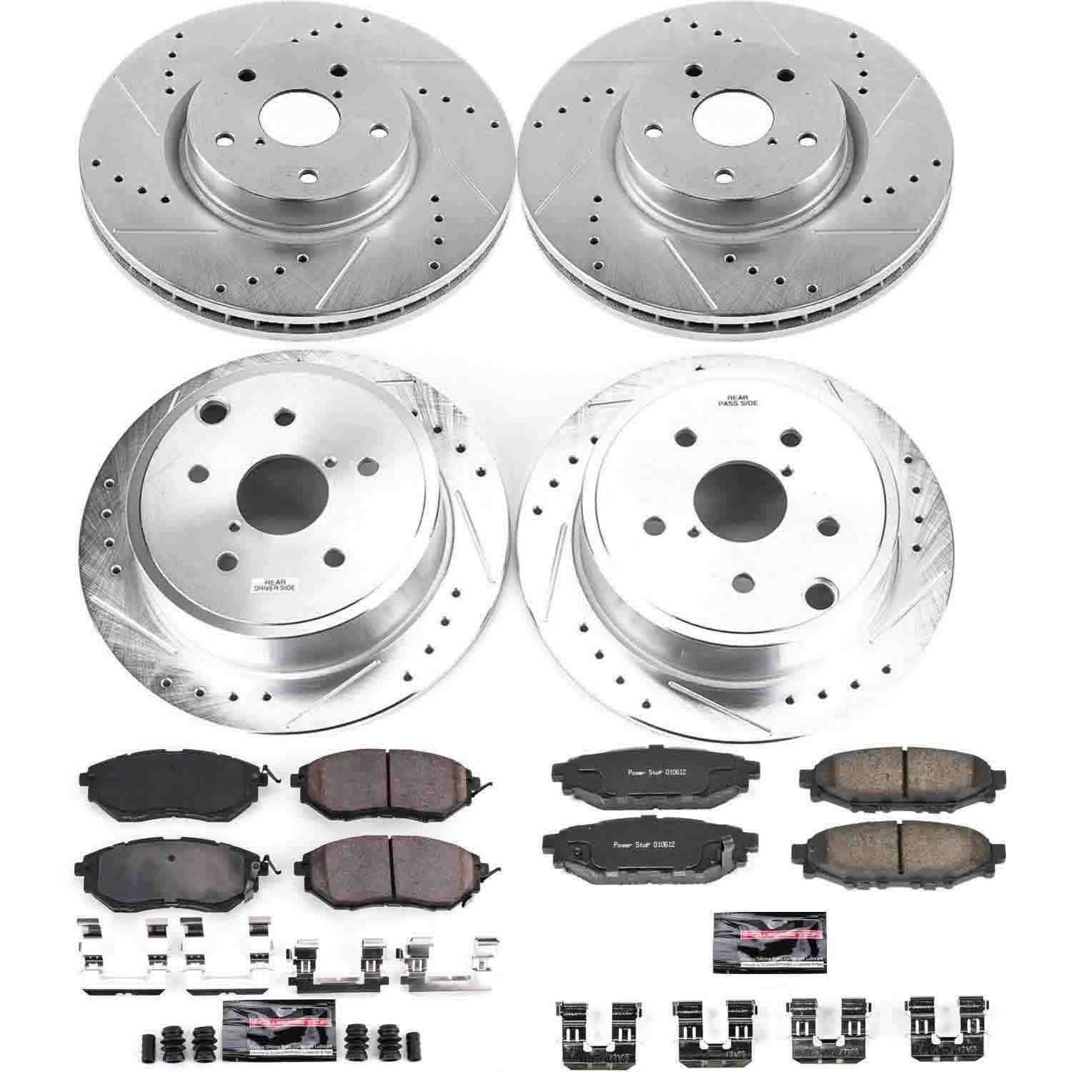 Power Stop 15-19 Subaru WRX Front & Rear Z23 Evolution Sport Brake Kit