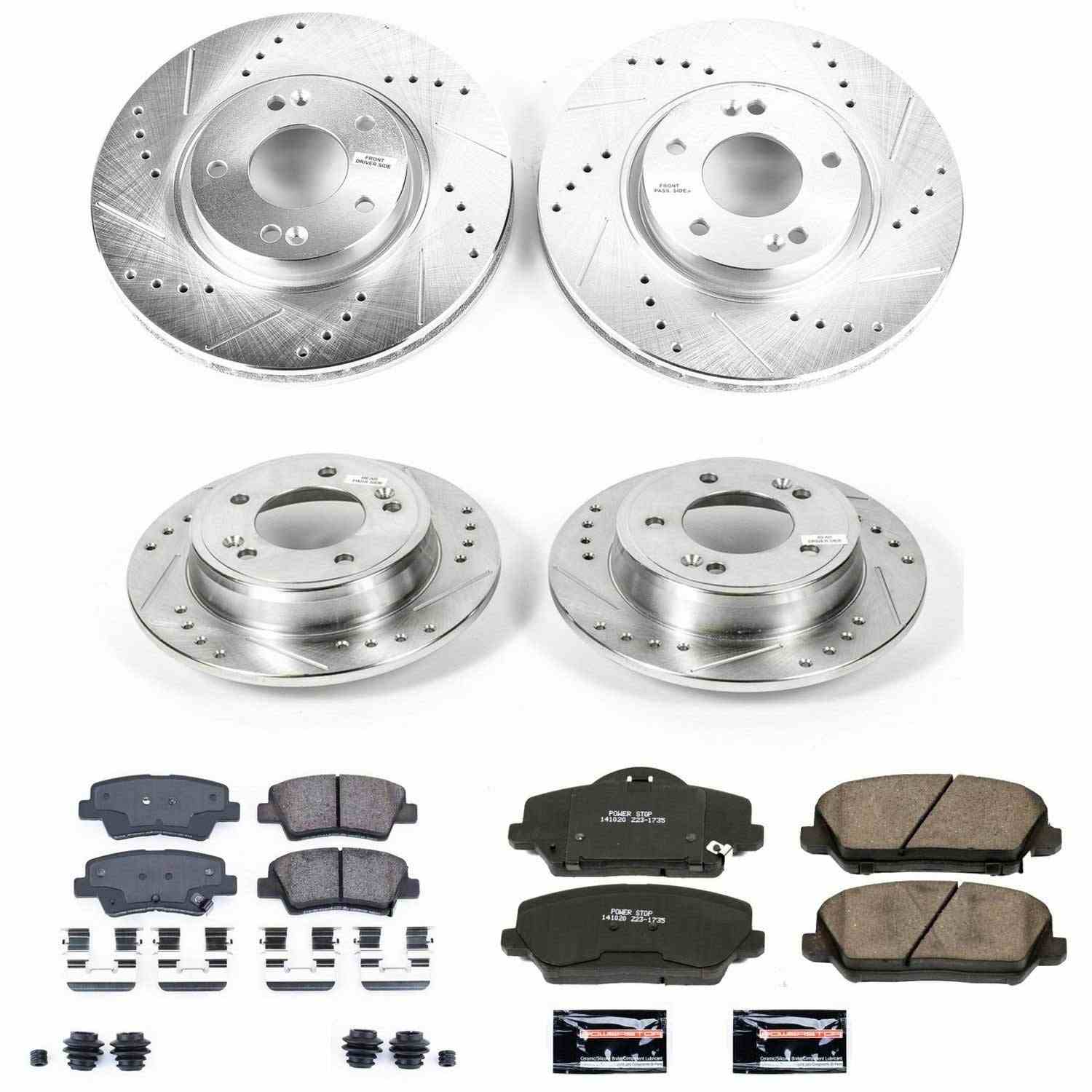 Power Stop 14-17 Kia Forte5 Front & Rear Z23 Evolution Sport Brake Kit