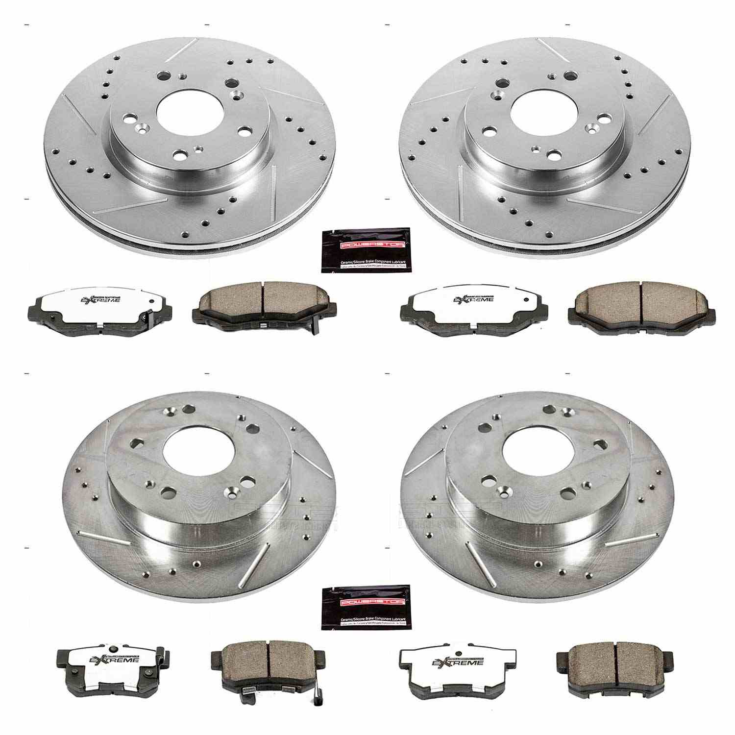 Power Stop 2013 Acura ILX Front & Rear Z26 Street Warrior Brake Kit