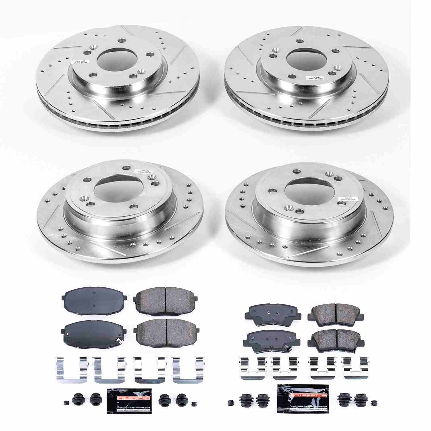 Power Stop 14-16 Kia Soul Front & Rear Z23 Evolution Sport Brake Kit