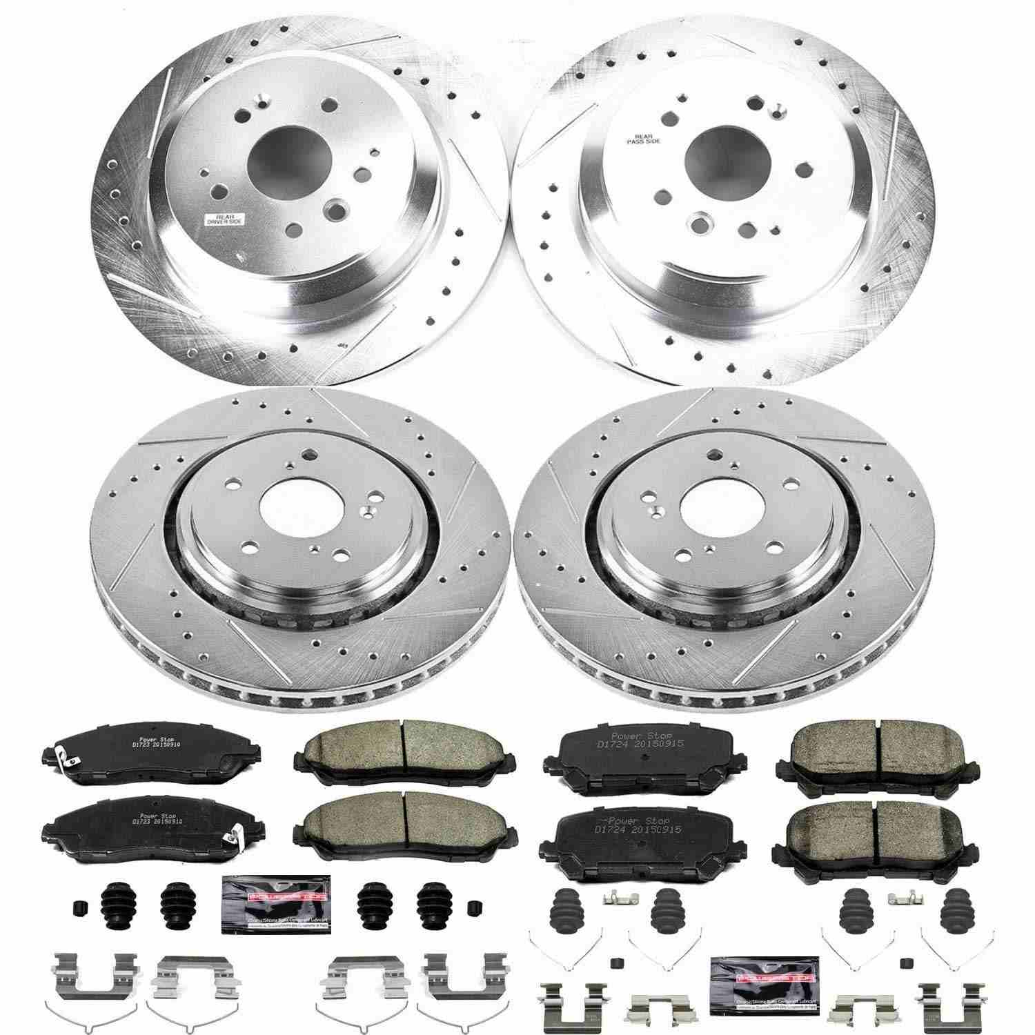Power Stop 14-16 Acura MDX Front & Rear Z23 Evolution Sport Brake Kit