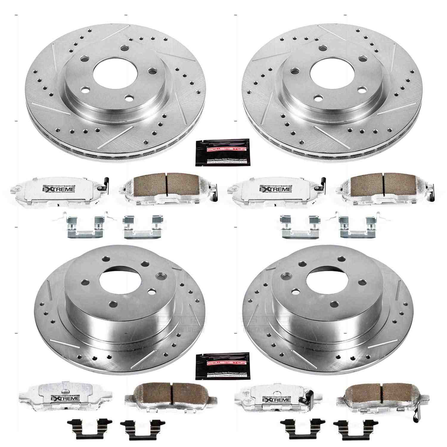 Power Stop 13-18 Nissan Sentra Front & Rear Z26 Street Warrior Brake Kit