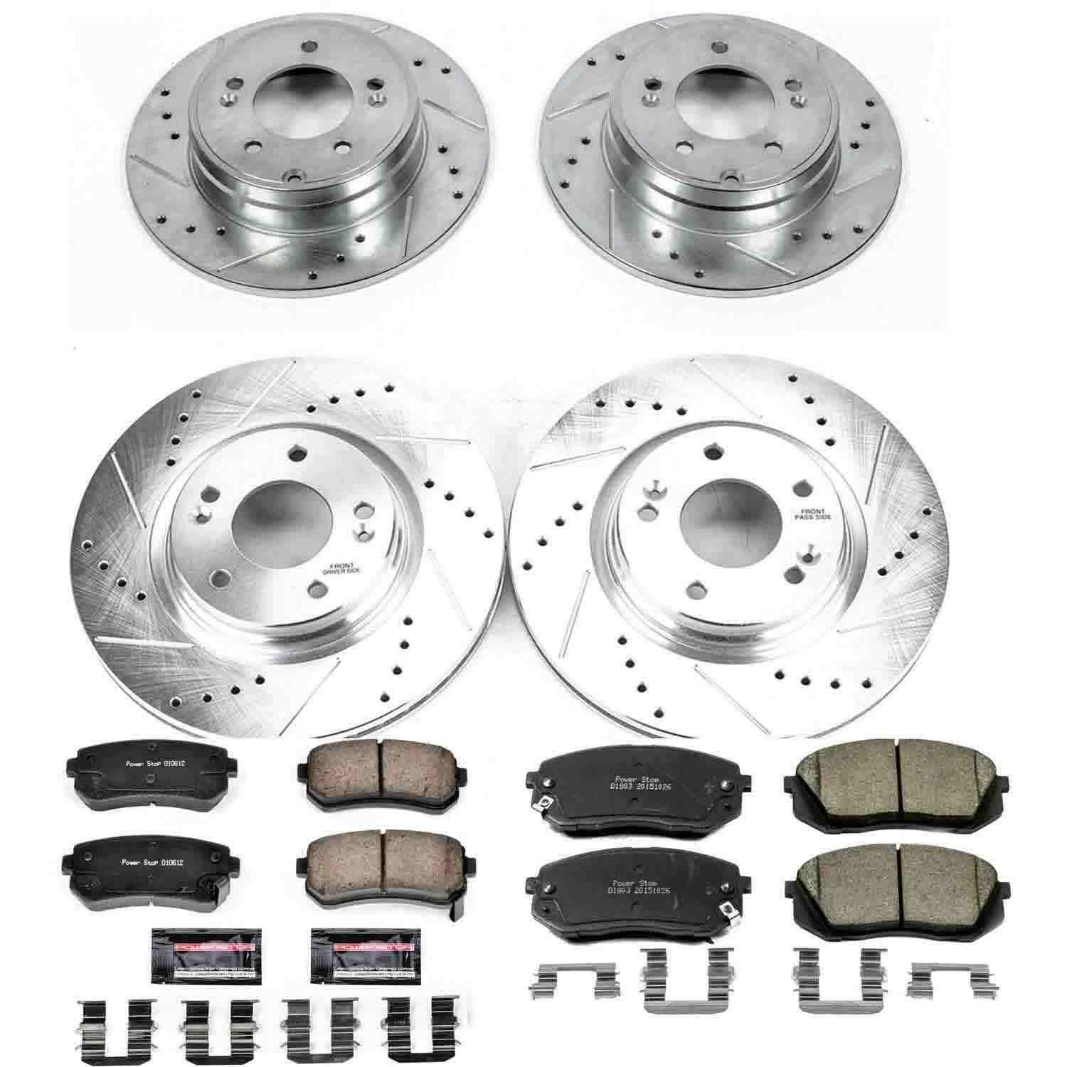 Power Stop 2015 Hyundai Sonata Front & Rear Z23 Evolution Sport Brake Kit