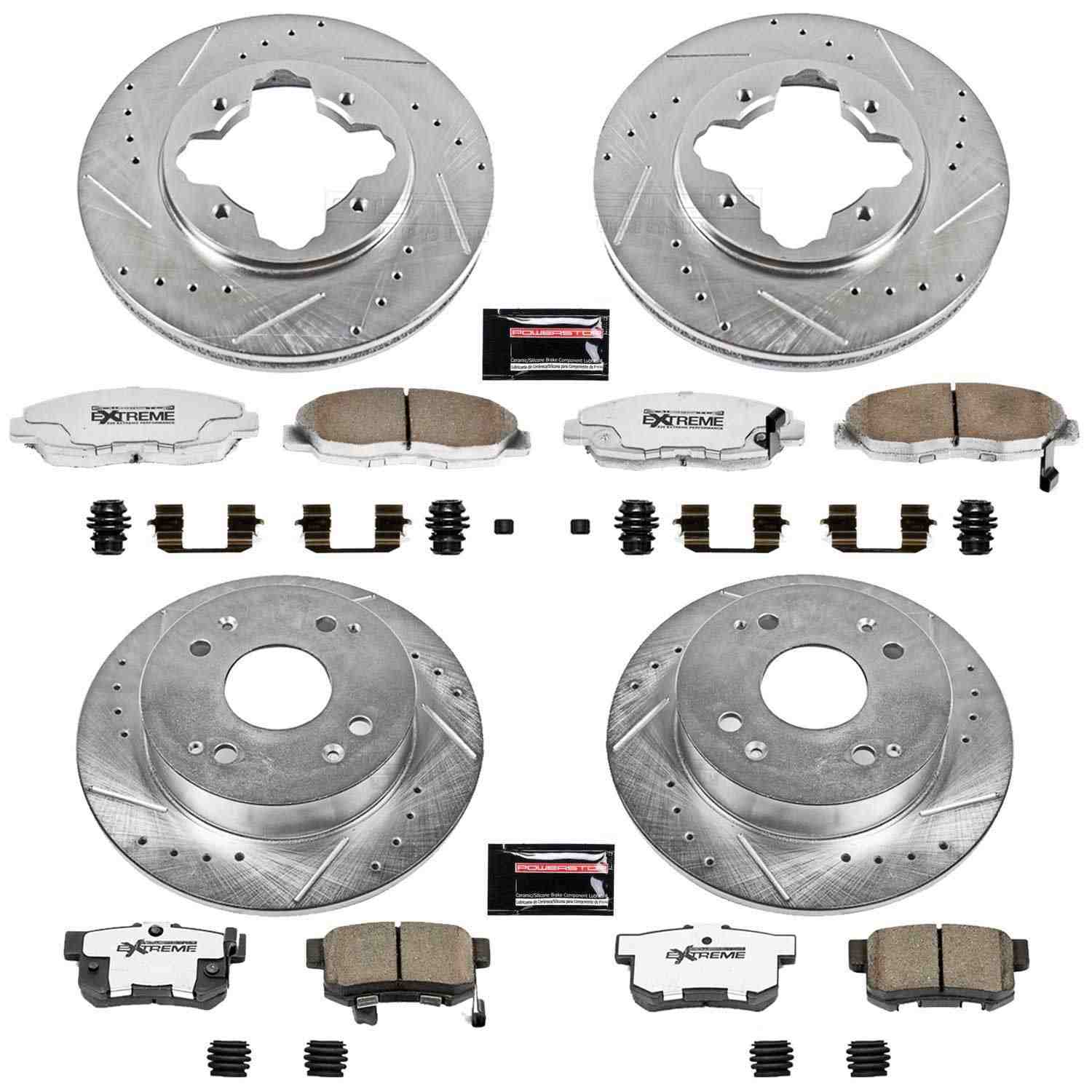 Power Stop 1997 Acura CL Front & Rear Z26 Street Warrior Brake Kit