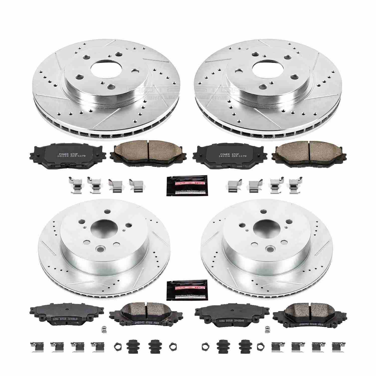 Power Stop 14-15 Lexus IS250 Front & Rear Z23 Evolution Sport Brake Kit