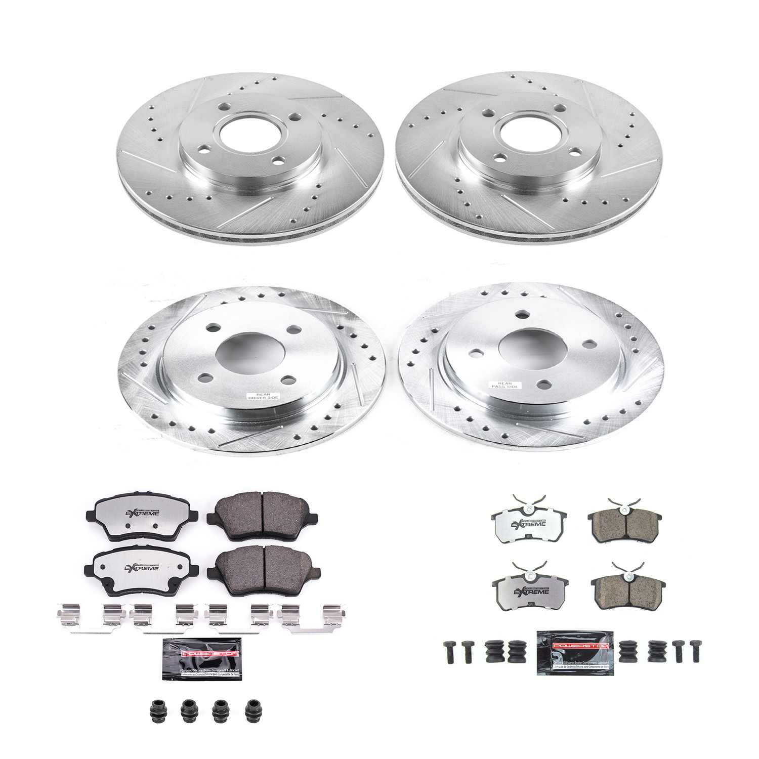Power Stop 14-19 Ford Fiesta Front & Rear Z26 Street Warrior Brake Kit