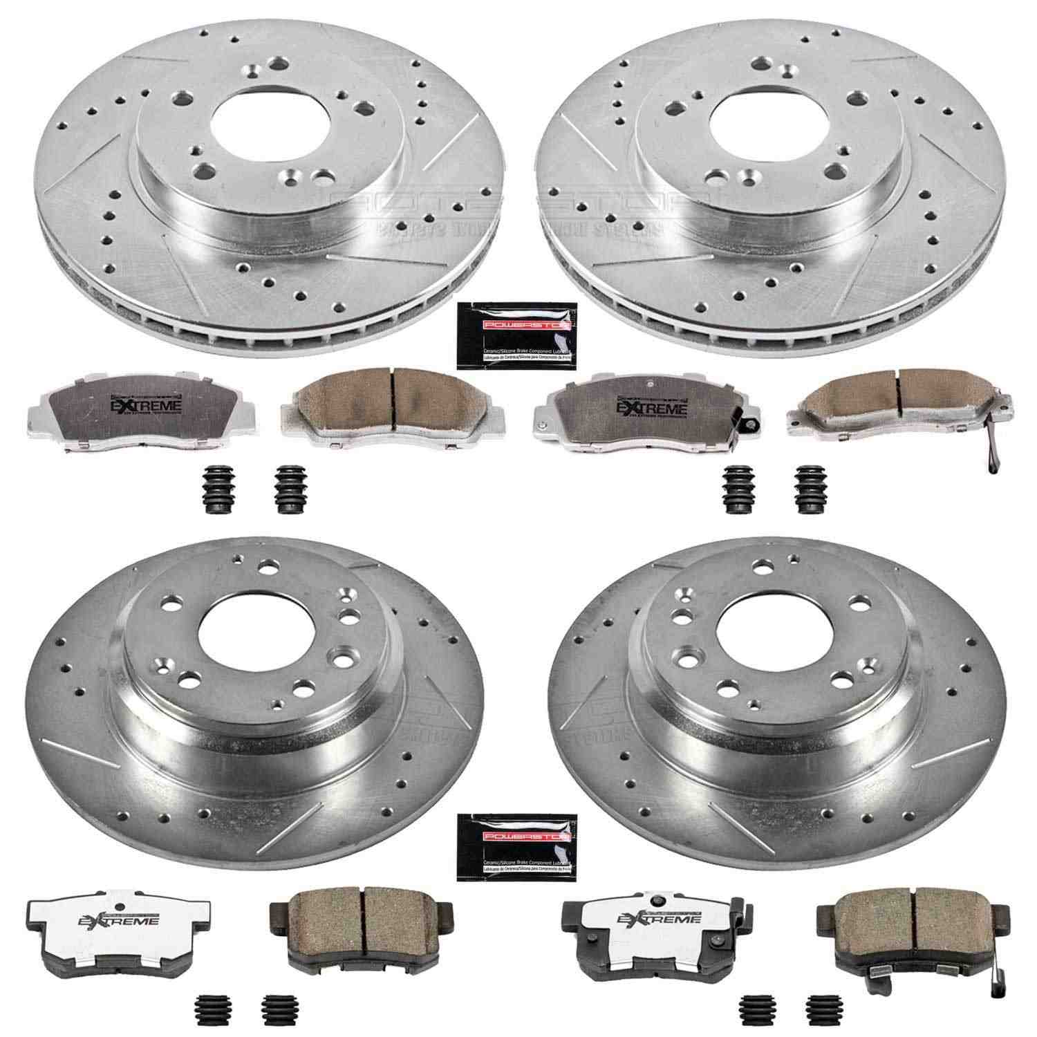 Power Stop 96-98 Acura RL Front & Rear Z26 Street Warrior Brake Kit