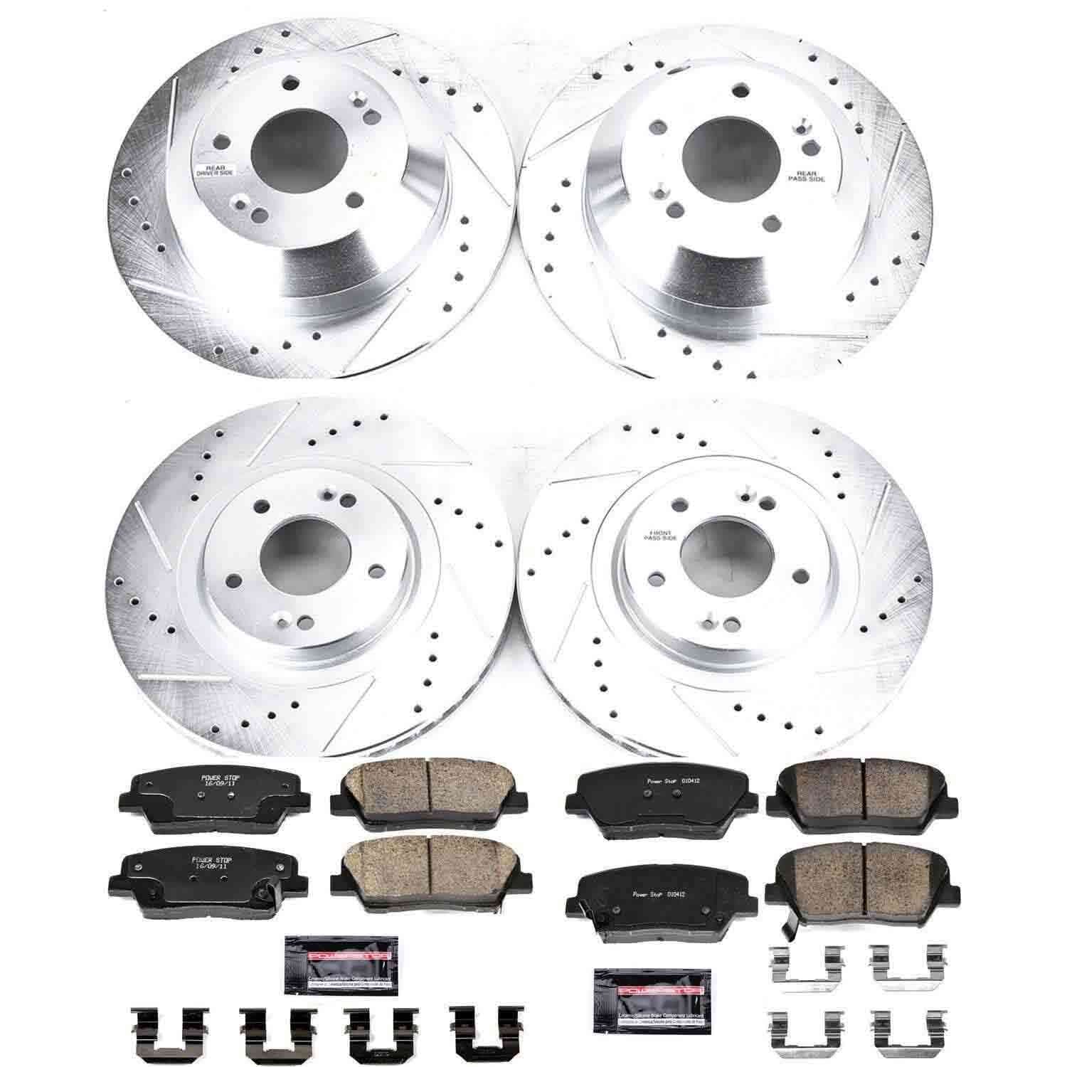 Power Stop 15-19 Kia Sorento Front & Rear Z23 Evolution Sport Brake Kit