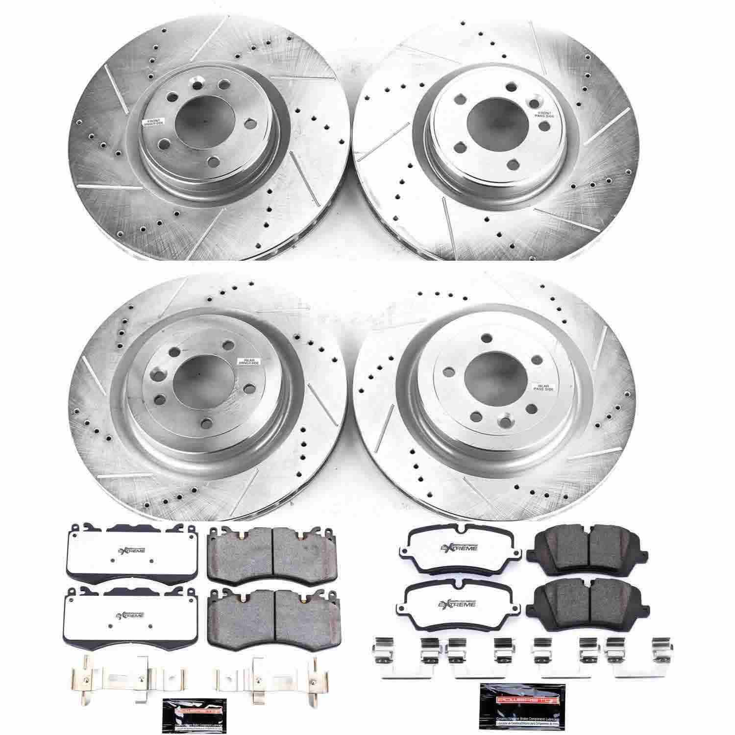 Power Stop 13-18 Land Rover Range Rover Front and Rear Z36 Truck & Tow Brake Kit