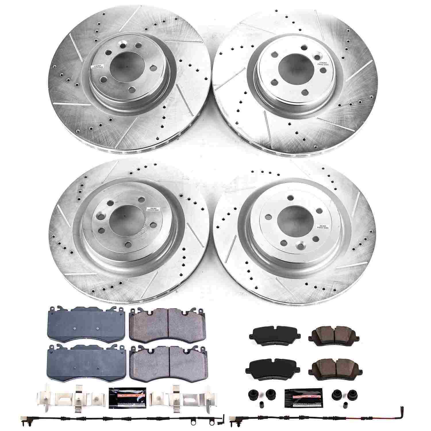 Power Stop 13-18 Land Rover Range Rover Front & Rear Z23 Evolution Brake Kit