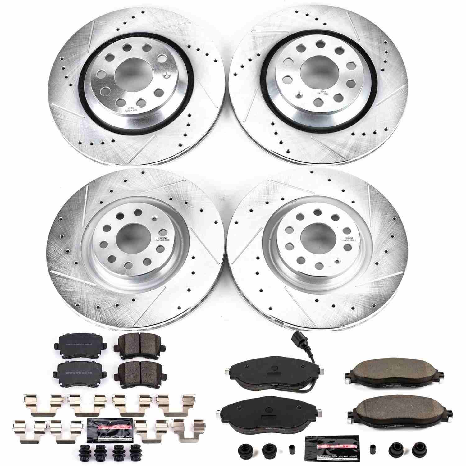 Power Stop 12-17 Volkswagen CC Front & Rear Z23 Evolution Sport Brake Kit