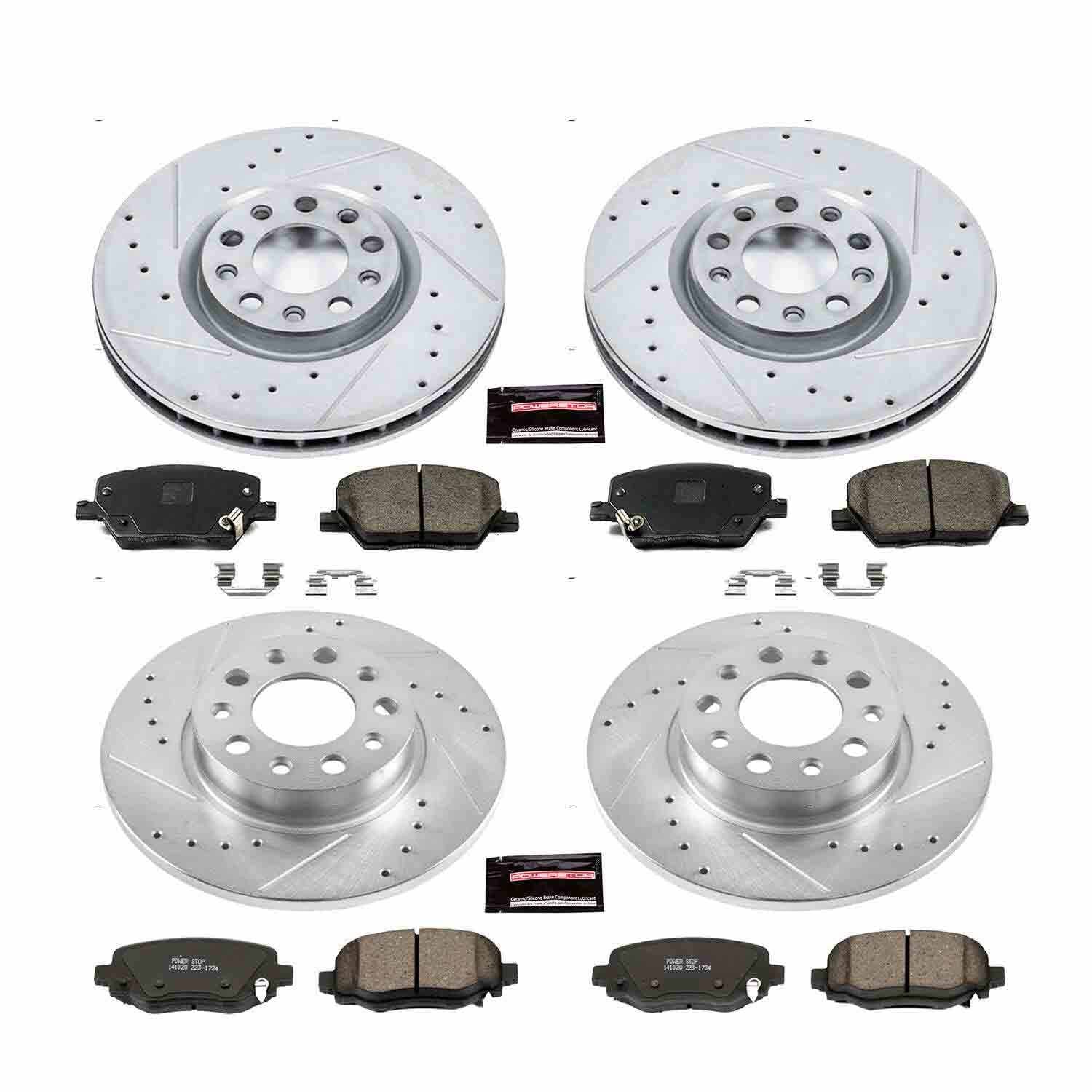 Power Stop 16-18 Fiat 500X Front & Rear Z23 Evolution Sport Brake Kit