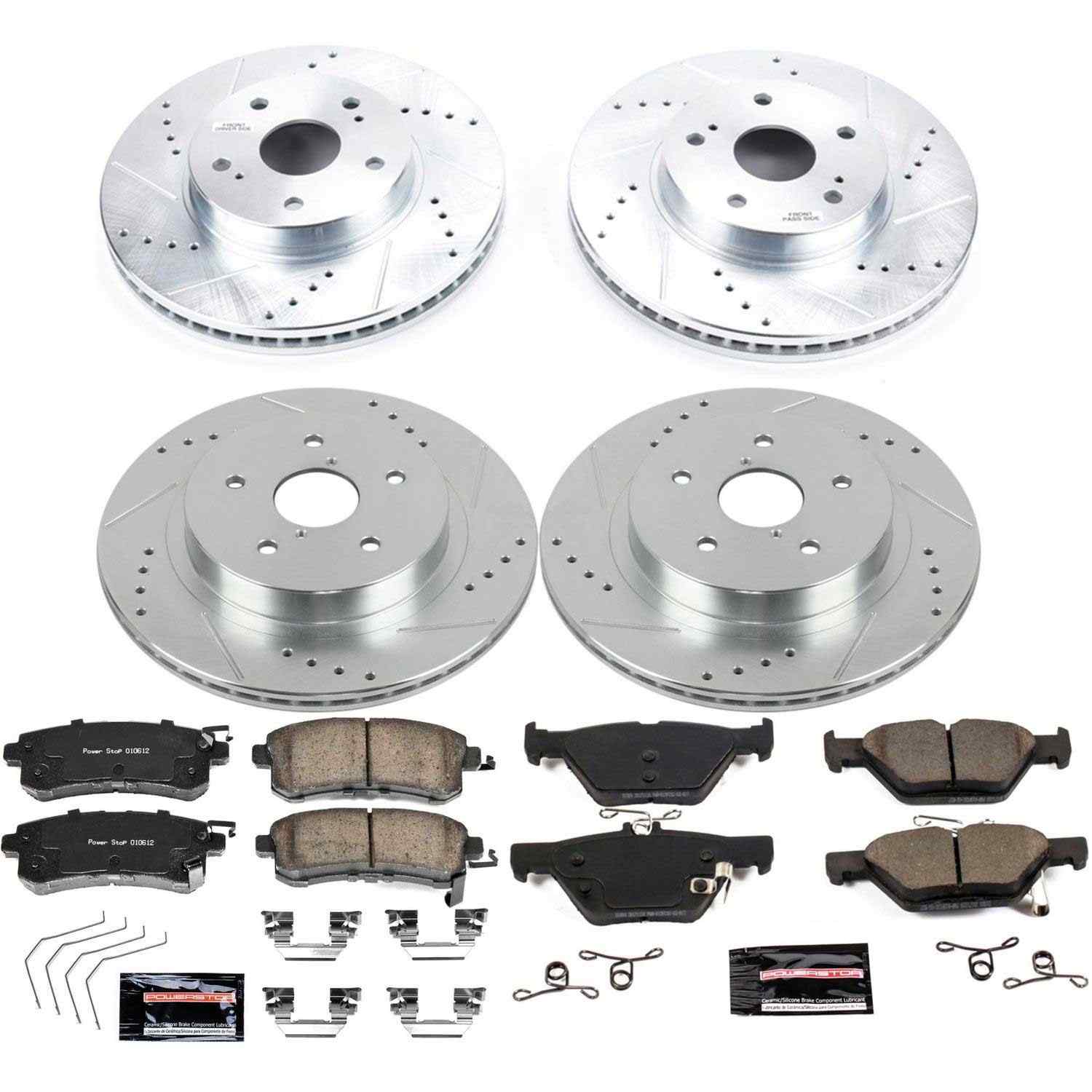 Power Stop 15-18 Subaru Legacy Front & Rear Z23 Evolution Sport Brake Kit