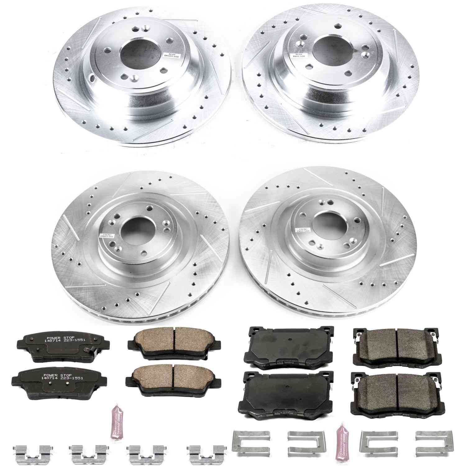 Power Stop 15-16 Hyundai Genesis Front & Rear Z23 Evolution Sport Brake Kit