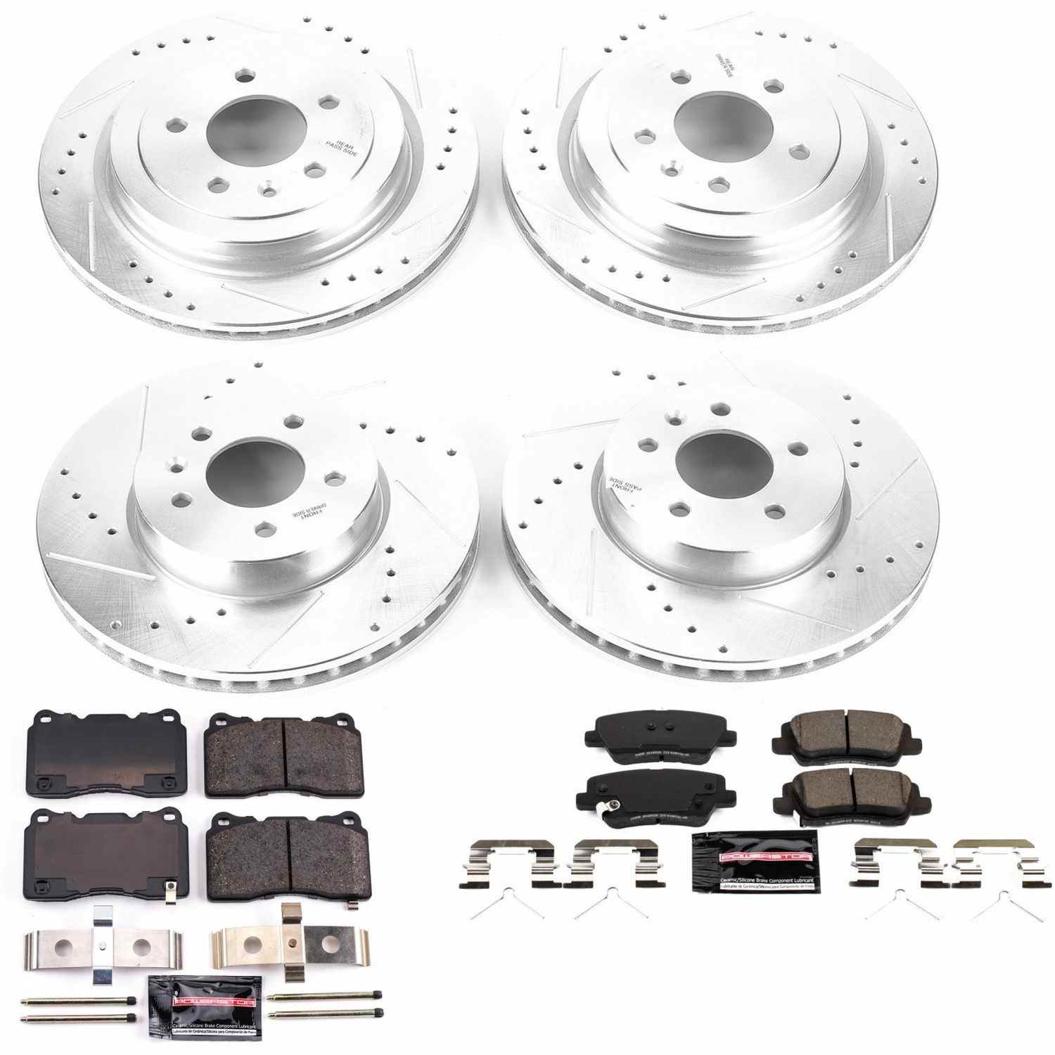 Power Stop 16-18 Cadillac ATS Front & Rear Z23 Evolution Sport Brake Kit