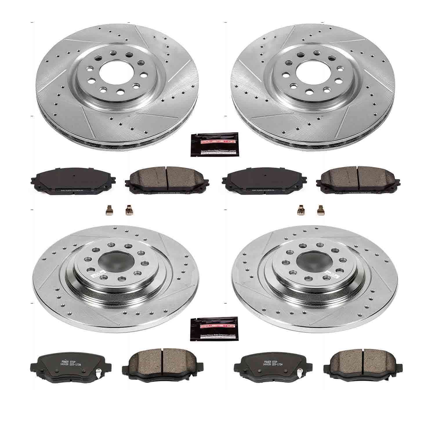 Power Stop 17-19 Jeep Cherokee Front & Rear Z23 Evolution Sport Brake Kit