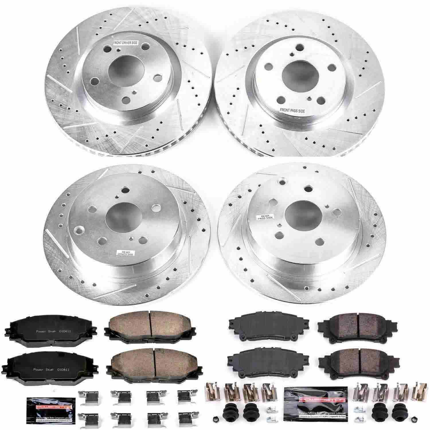Power Stop 16-18 Toyota Mirai Front & Rear Z23 Evolution Sport Brake Kit