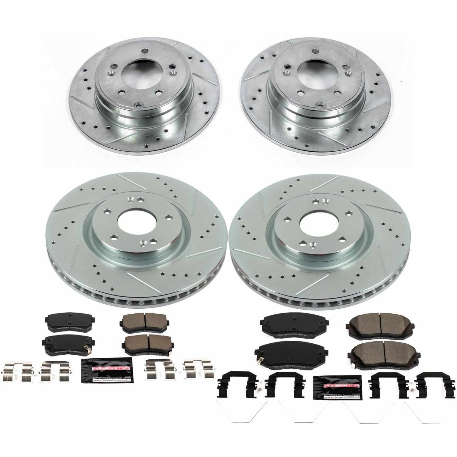 Power Stop 17-19 Hyundai Sonata Front & Rear Z23 Evolution Sport Brake Kit