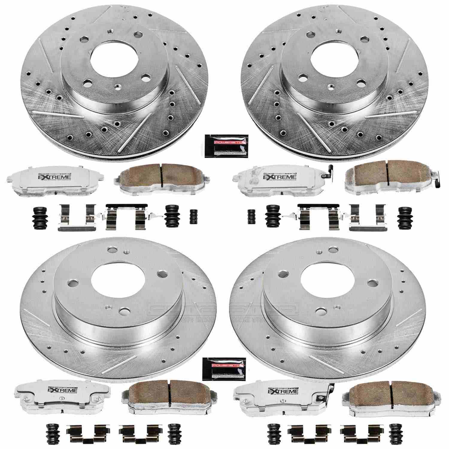 Power Stop 01-02 Infiniti G20 Front & Rear Z26 Street Warrior Brake Kit