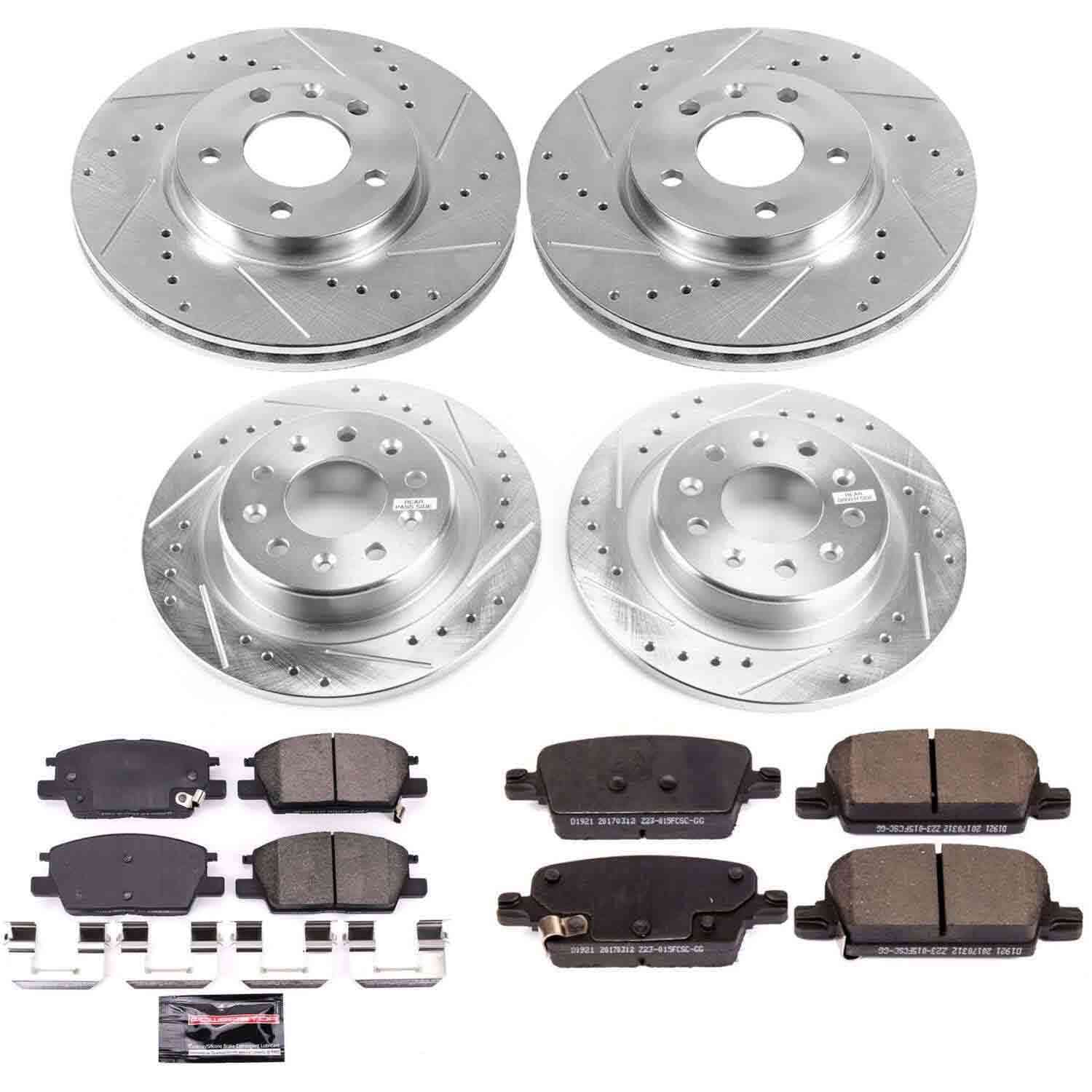 Power Stop 16-18 Chevrolet Malibu Front & Rear Z23 Evolution Sport Brake Kit