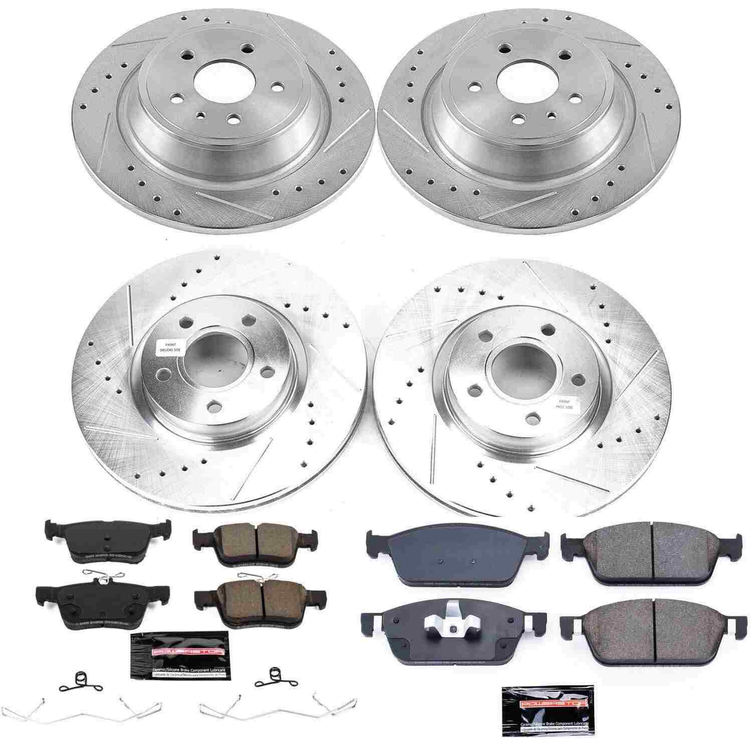 Power Stop 17-18 Ford Escape Front & Rear Z23 Evolution Sport Brake Kit
