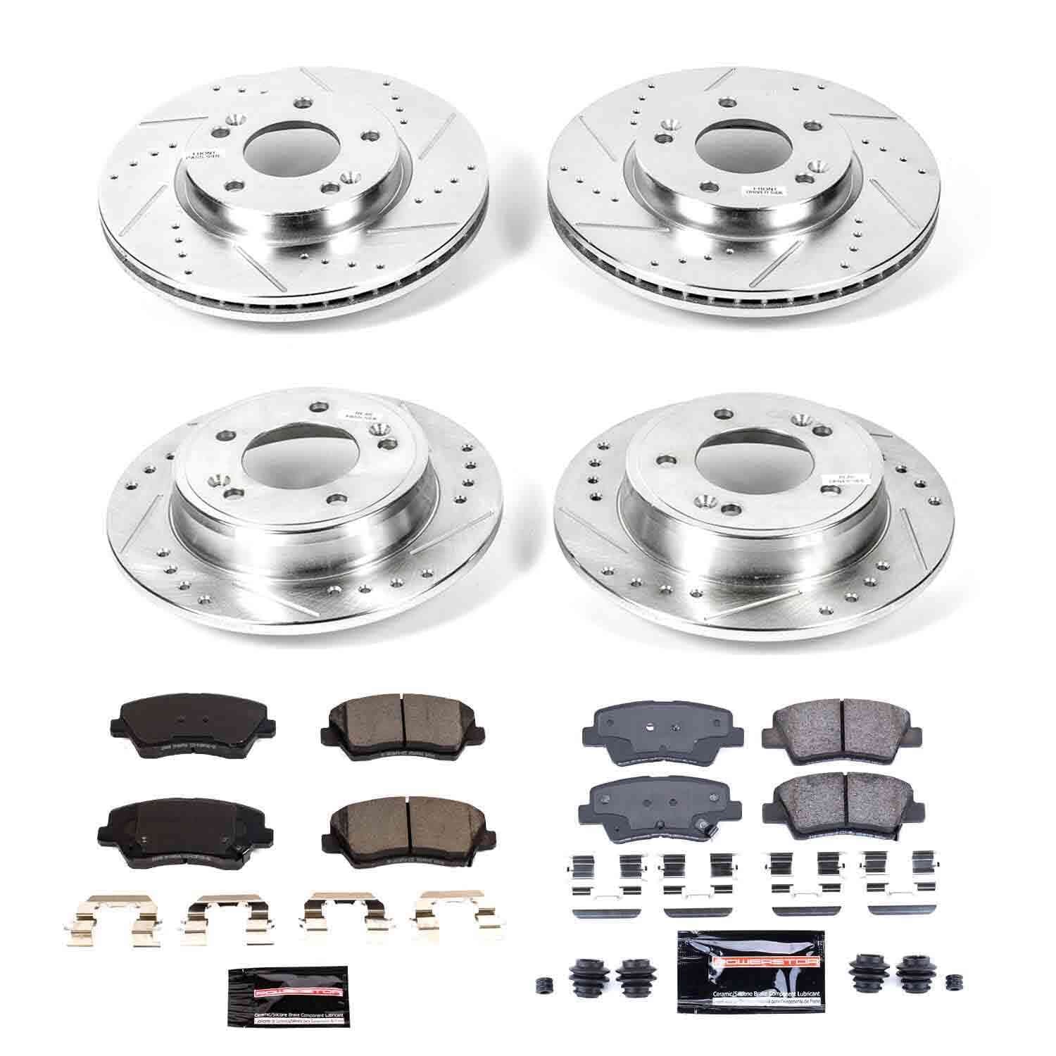 Power Stop 16-17 Hyundai Veloster Front & Rear Z23 Evolution Sport Brake Kit