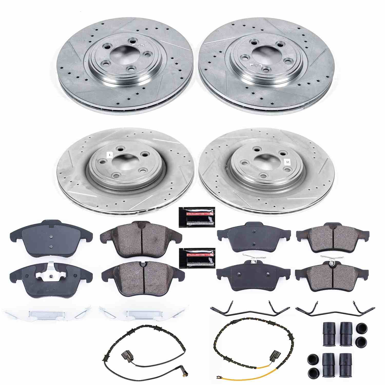 Power Stop 13-15 Jaguar XF Front & Rear Z23 Evolution Sport Brake Kit