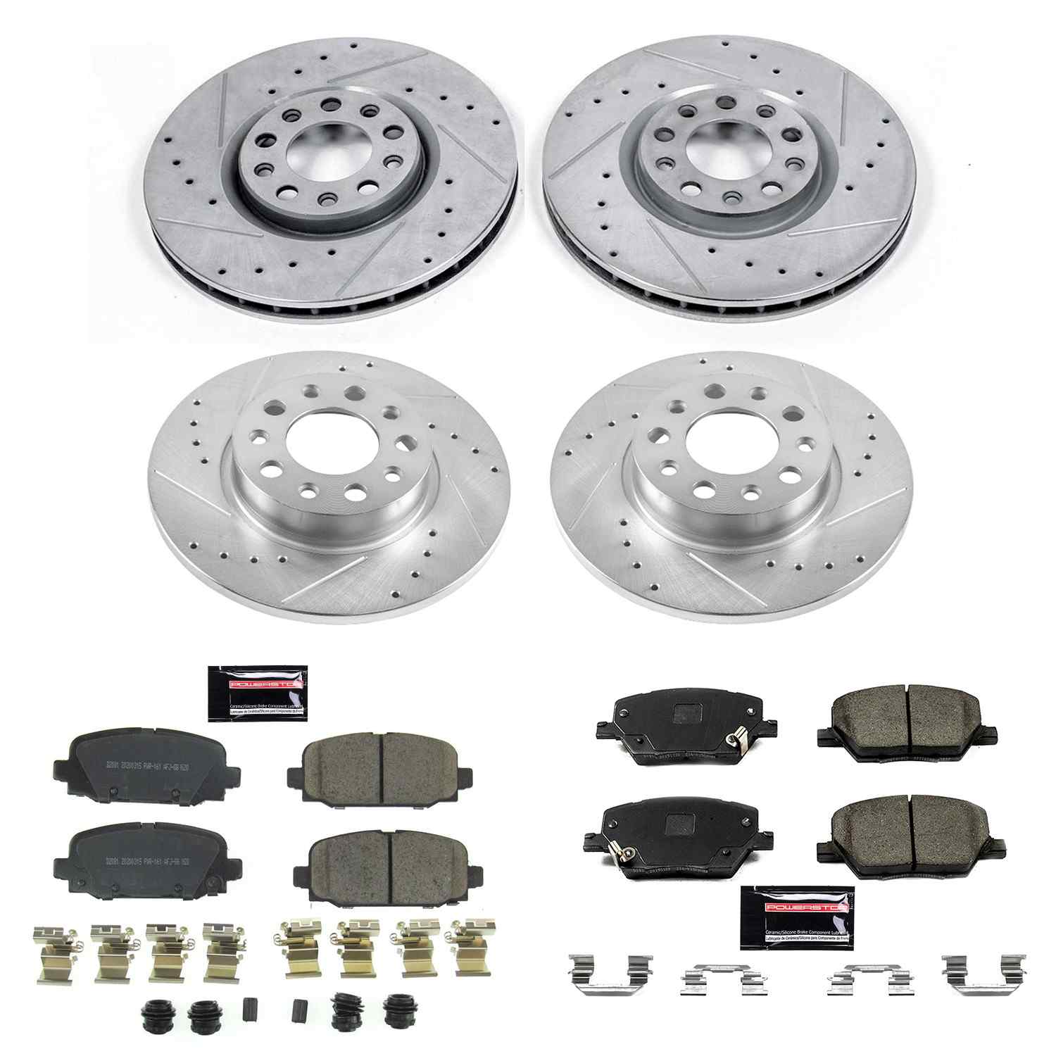 Power Stop 17-19 Jeep Compass Front & Rear Z23 Evolution Sport Brake Kit