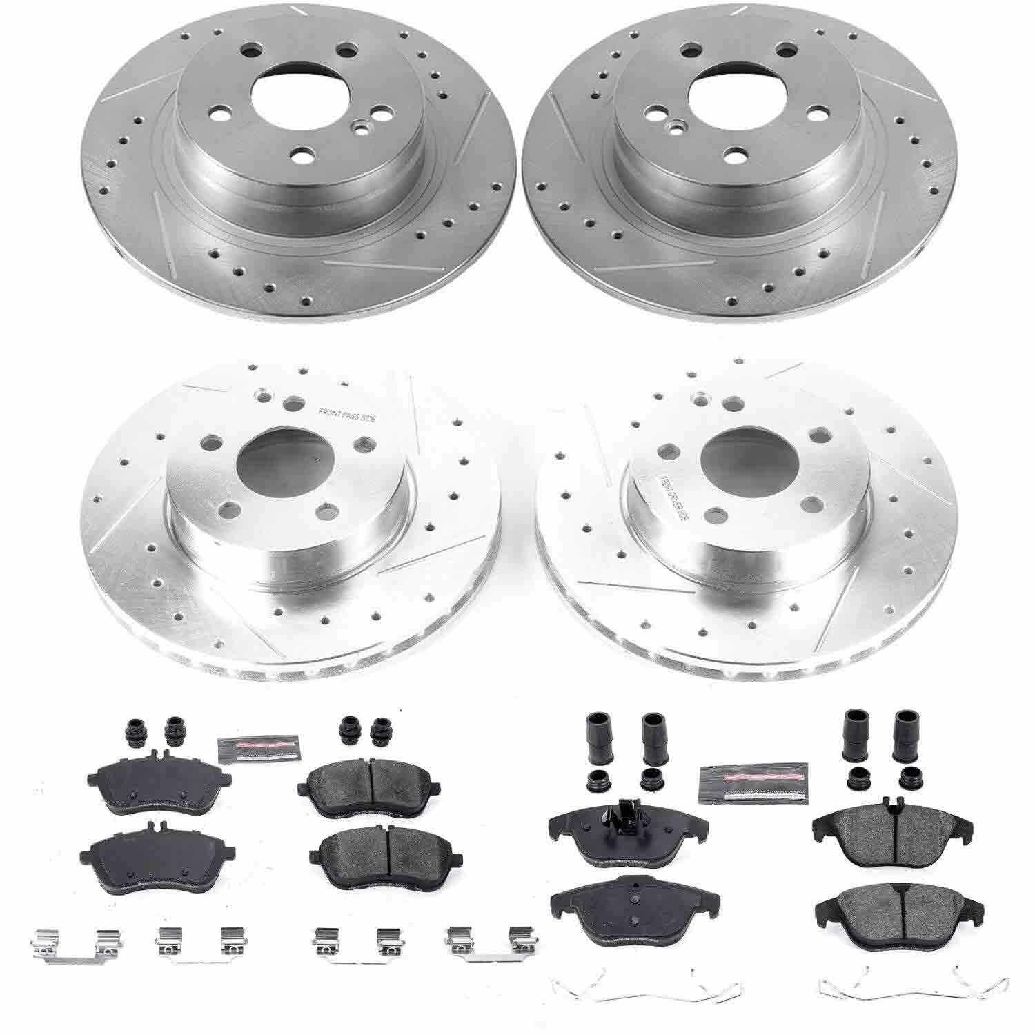 Power Stop 2015 Mercedes-Benz C250 Front & Rear Z23 Evolution Sport Brake Kit