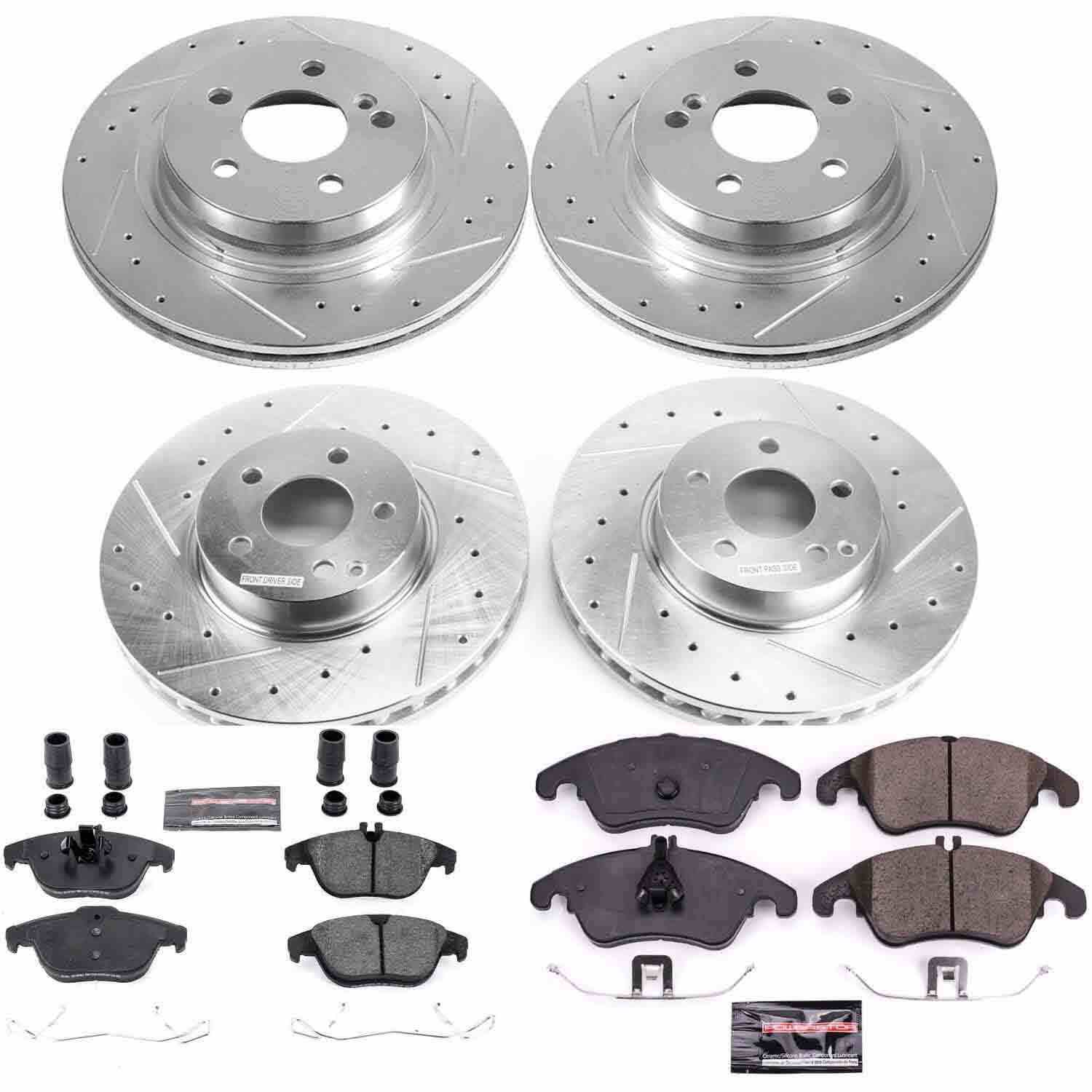 Power Stop 2014 Mercedes-Benz C300 Front & Rear Z23 Evolution Sport Brake Kit
