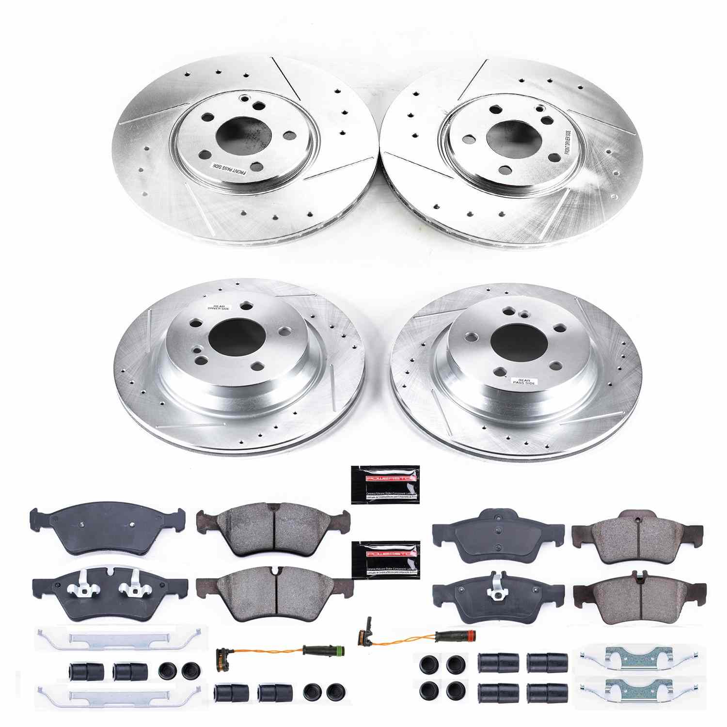 Power Stop 07-09 Mercedes-Benz E550 Front & Rear Z23 Evolution Sport Brake Kit