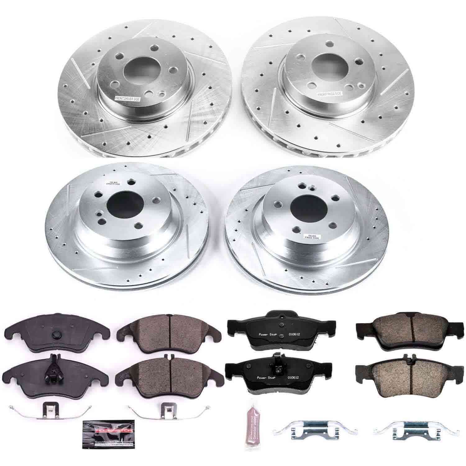 Power Stop 10-14 Mercedes-Benz E350 Front & Rear Z23 Evolution Sport Brake Kit