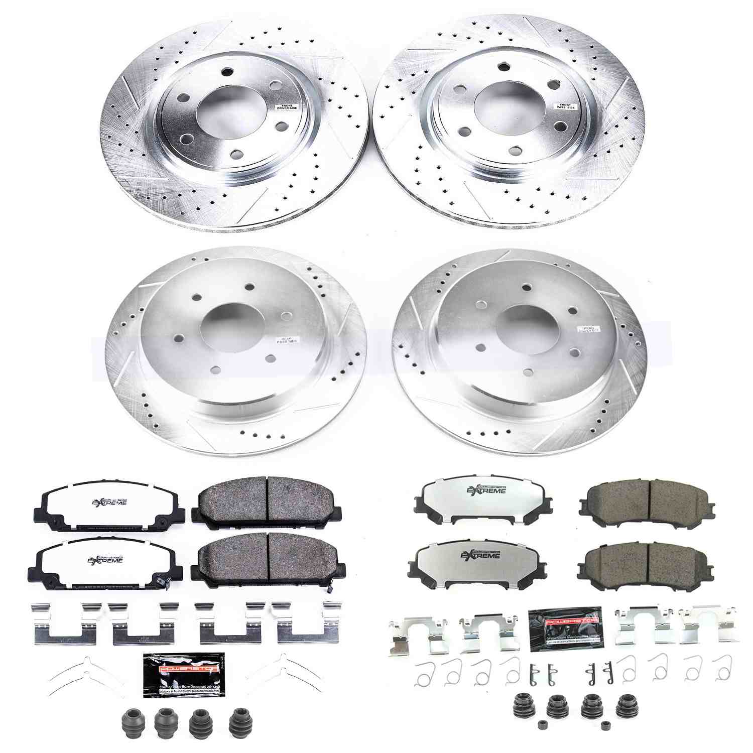 Power Stop 17-19 Nissan Titan Front & Rear Z36 Truck & Tow Brake Kit