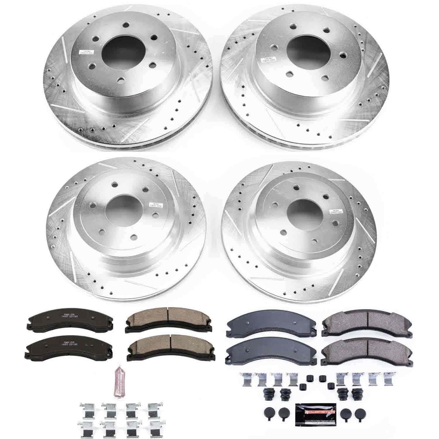 Power Stop 16-22 Nissan Titan XD Front & Rear Z23 Evolution Brake Kit