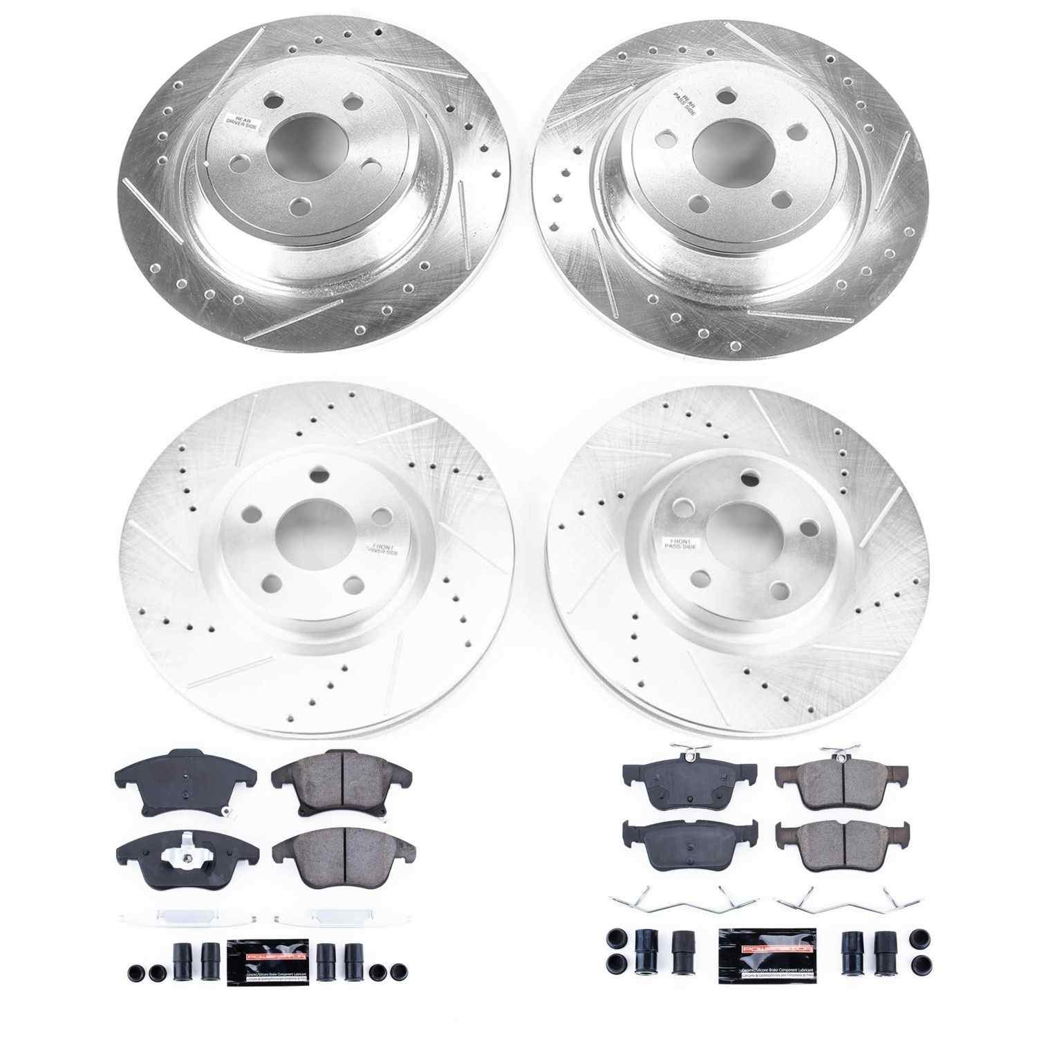 Power Stop 17-19 Lincoln MKZ Front & Rear Z23 Evolution Sport Brake Kit