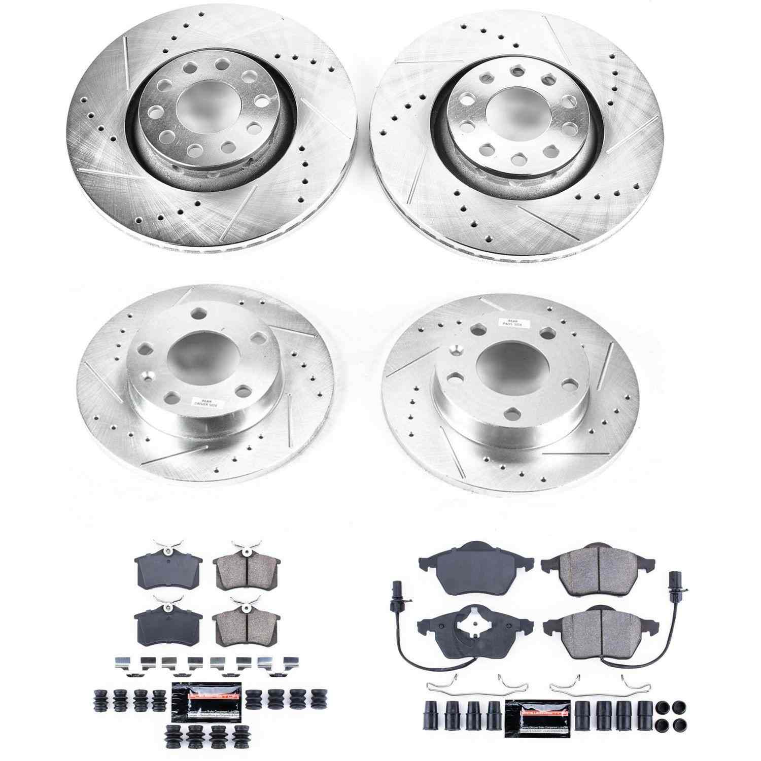 Power Stop 04-05 Audi A4 Quattro Front & Rear Z23 Evolution Sport Brake Kit