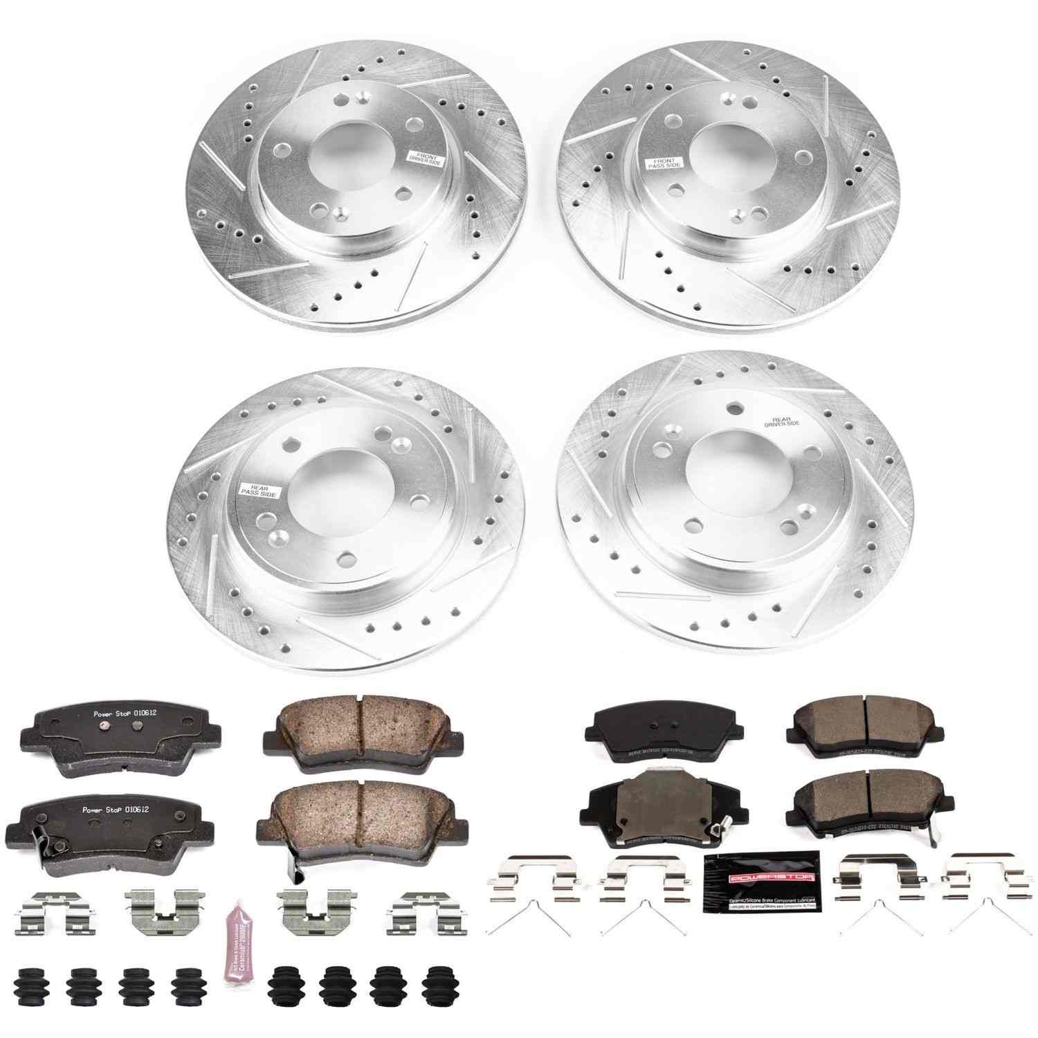 Power Stop 2017 Hyundai Ioniq Front & Rear Z23 Evolution Sport Brake Kit