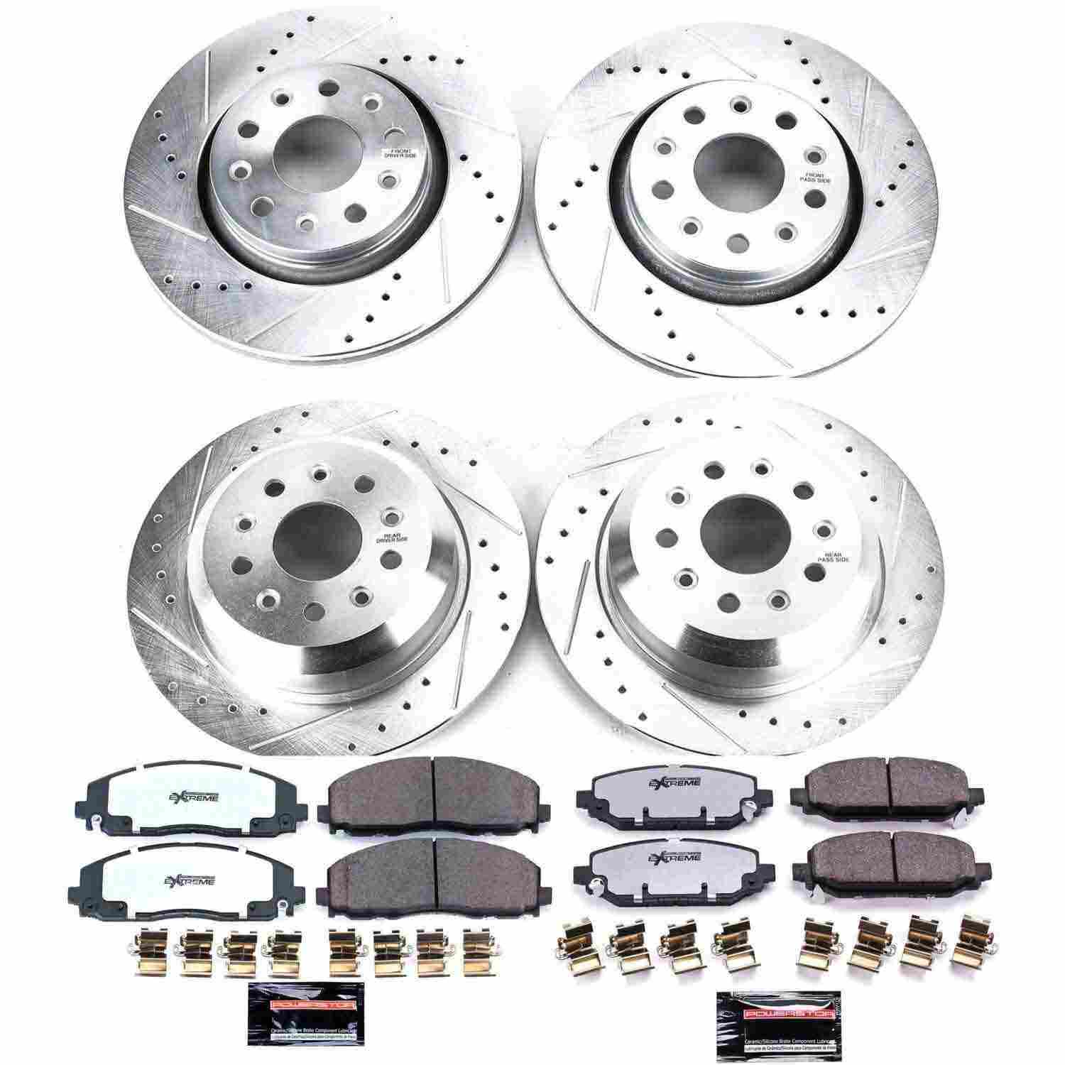 Power Stop 18-19 Jeep Wrangler Front & Rear Z36 Truck & Tow Brake Kit