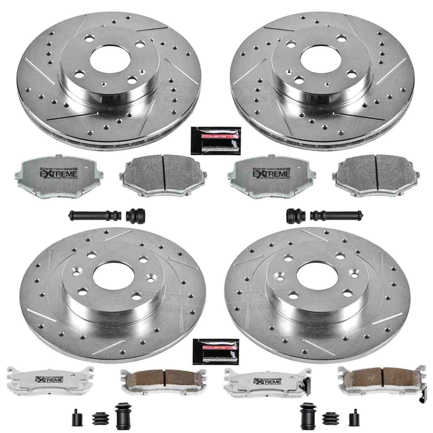 Power Stop 94-97 Mazda Miata Front & Rear Z26 Street Warrior Brake Kit