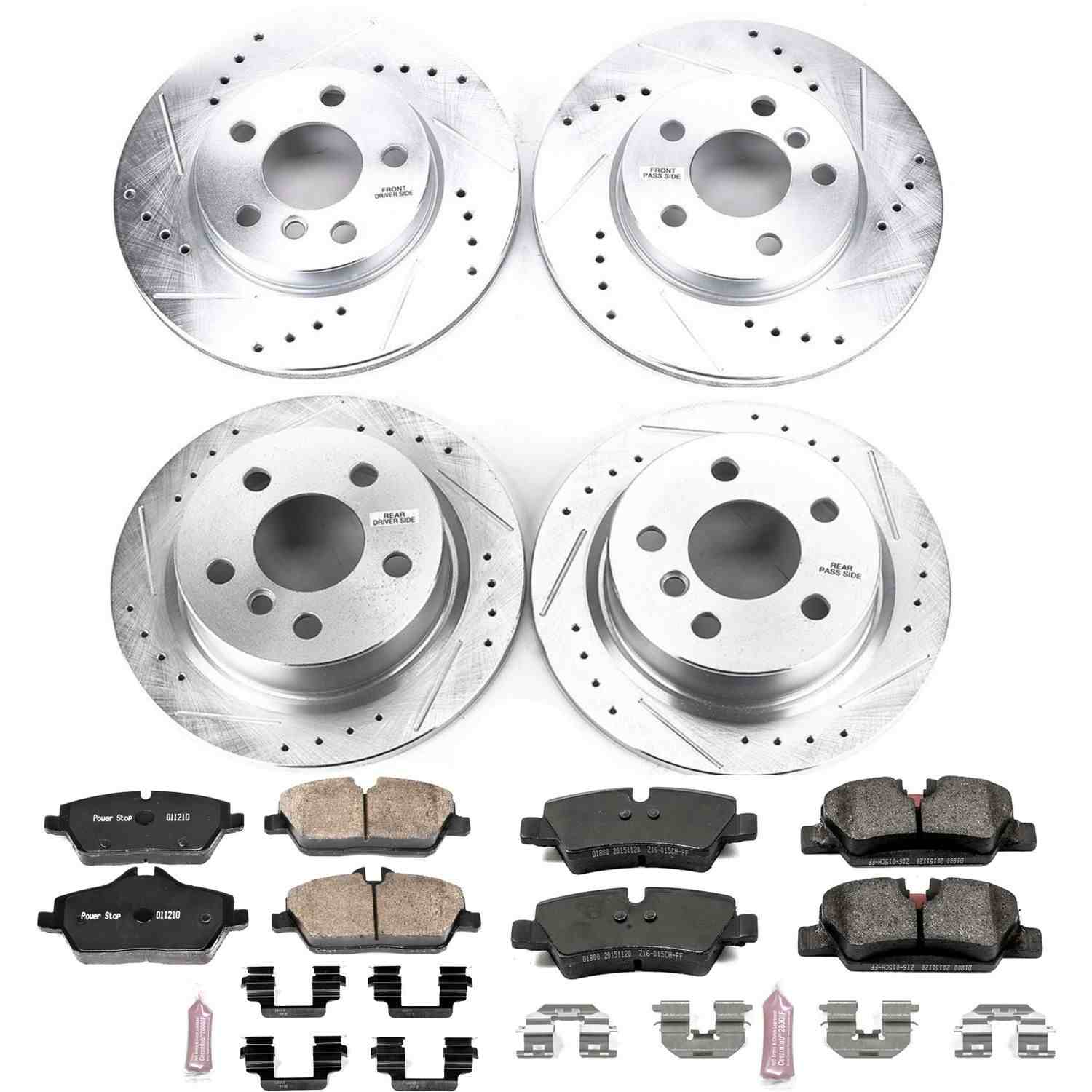 Power Stop 14-16 Mini Cooper Front & Rear Z23 Evolution Sport Brake Kit