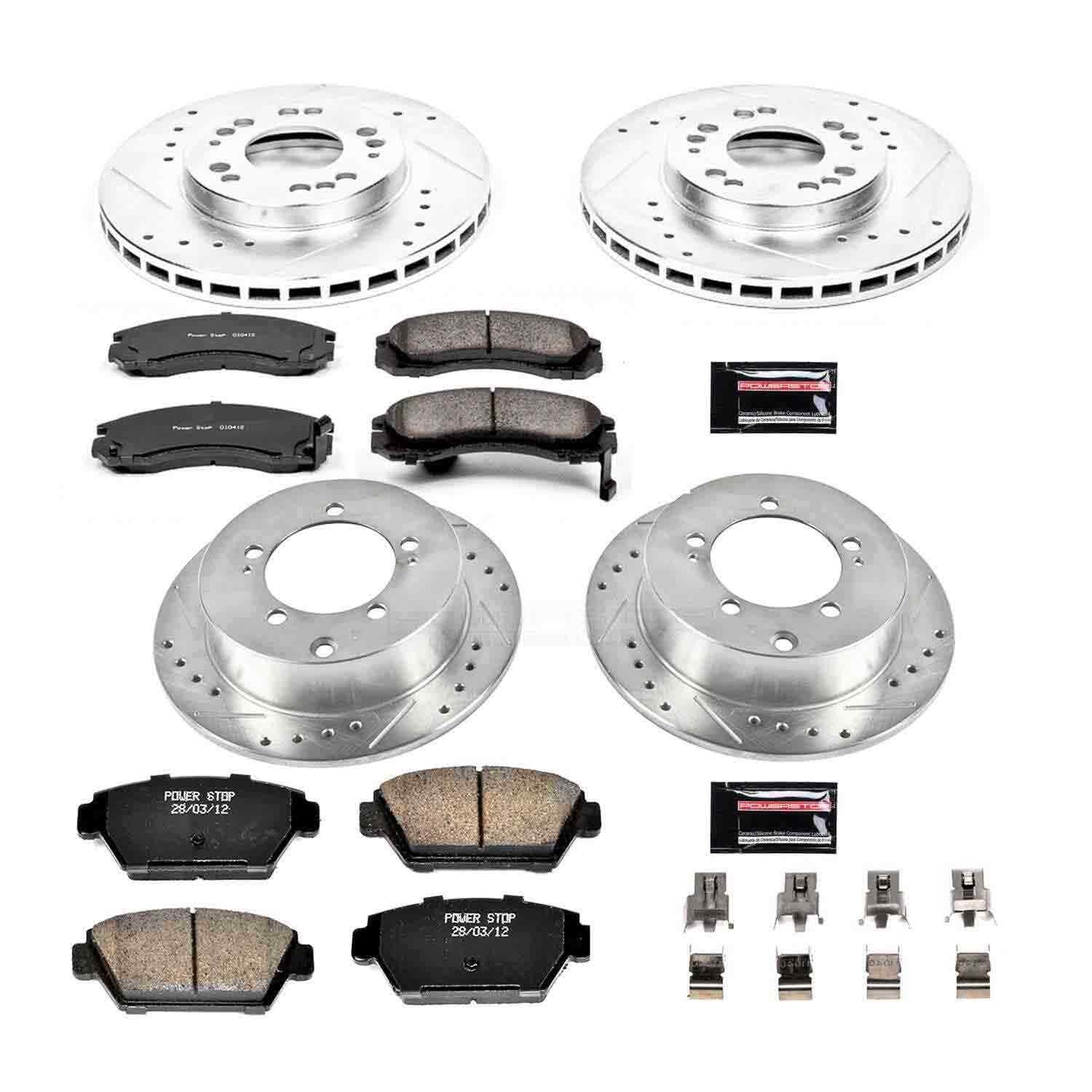Power Stop 1993 Eagle Talon Front & Rear Z23 Evolution Sport Brake Kit