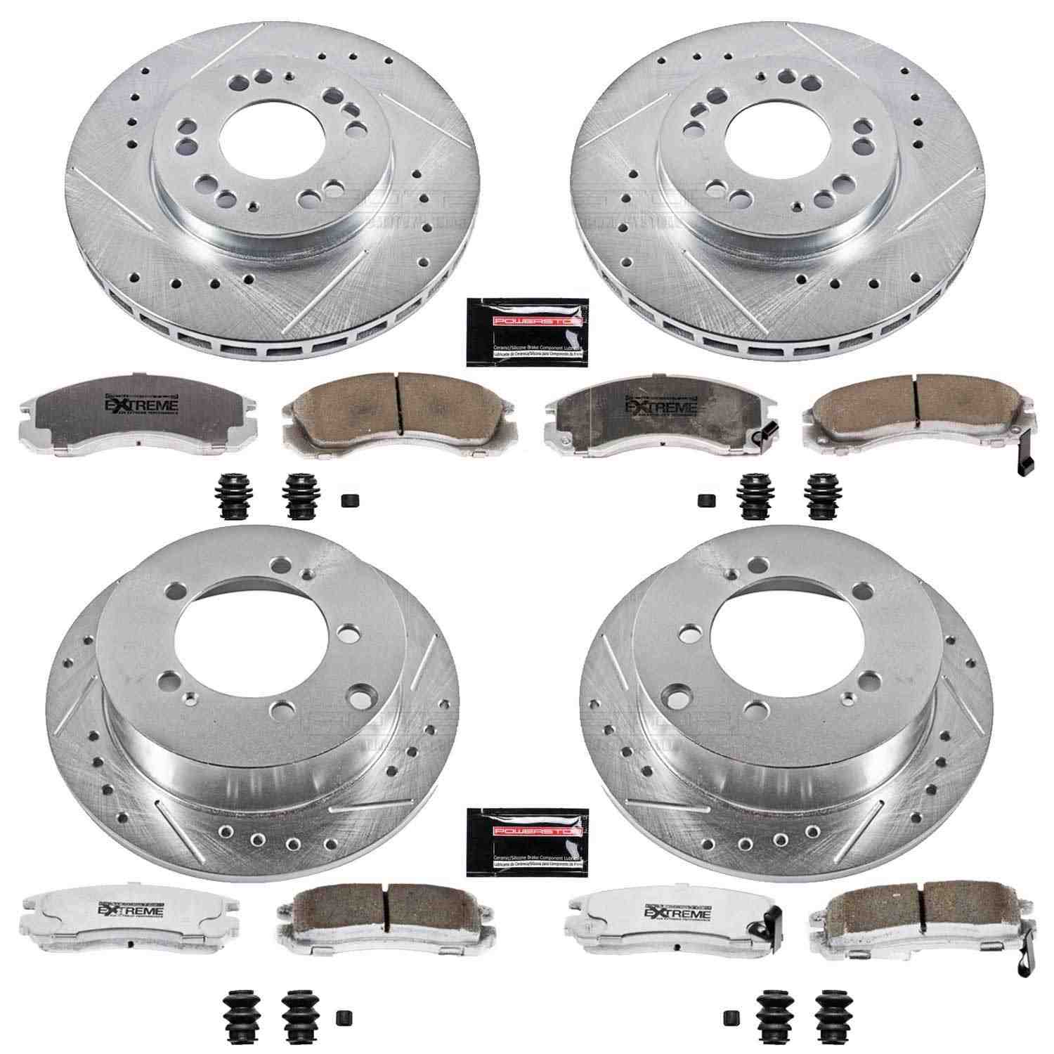 Power Stop 95-97 Eagle Talon Front & Rear Z26 Street Warrior Brake Kit