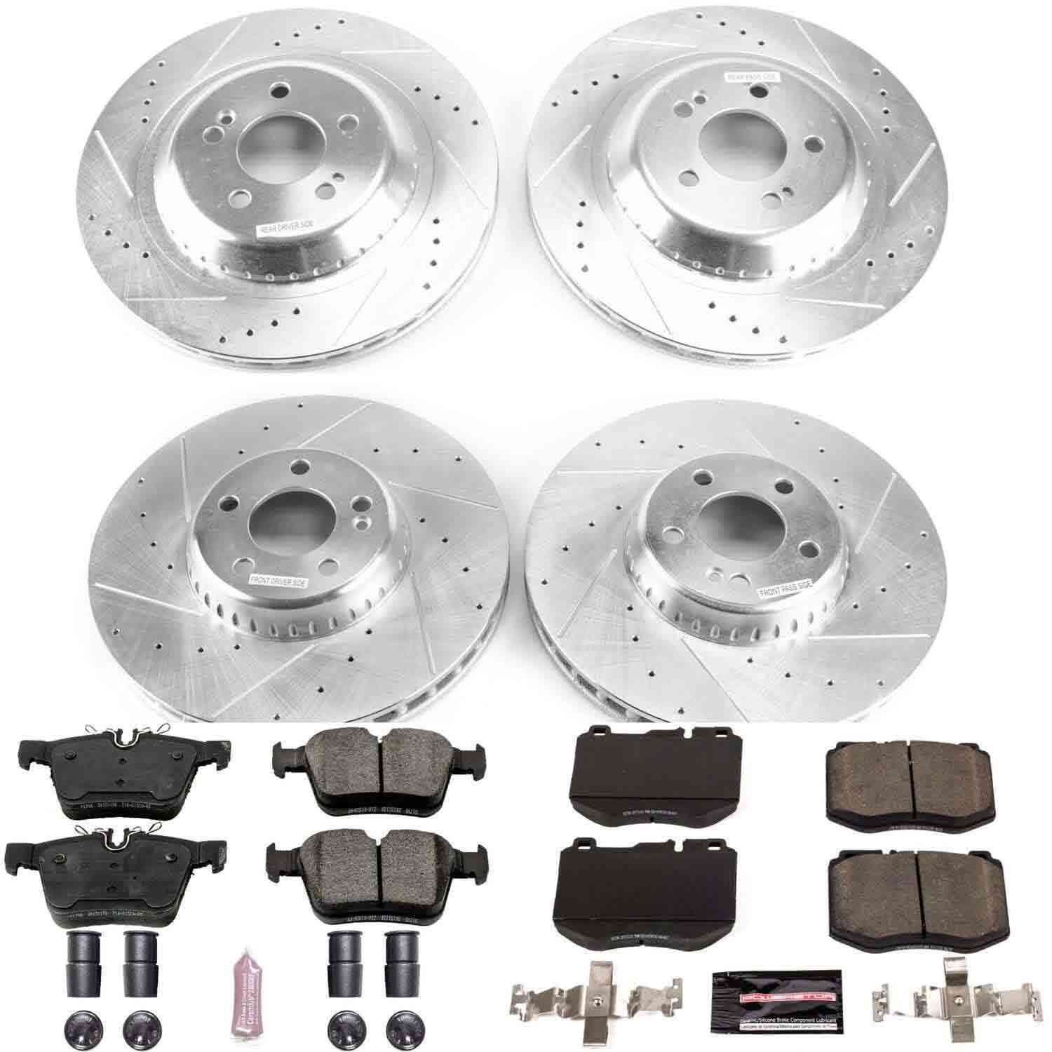 Power Stop 2018 Mercedes-Benz C350e Front & Rear Z23 Evolution Sport Brake Kit