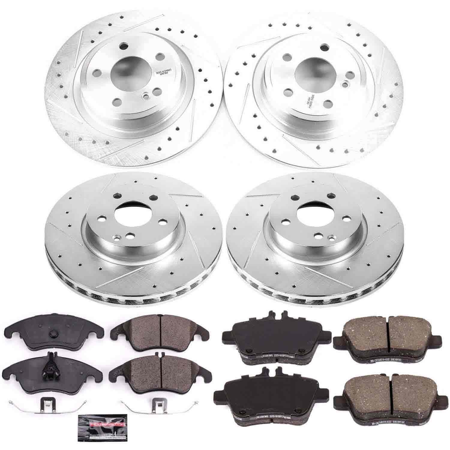 Power Stop 2018 Mercedes-Benz SLC300 Front & Rear Z23 Evolution Sport Brake Kit