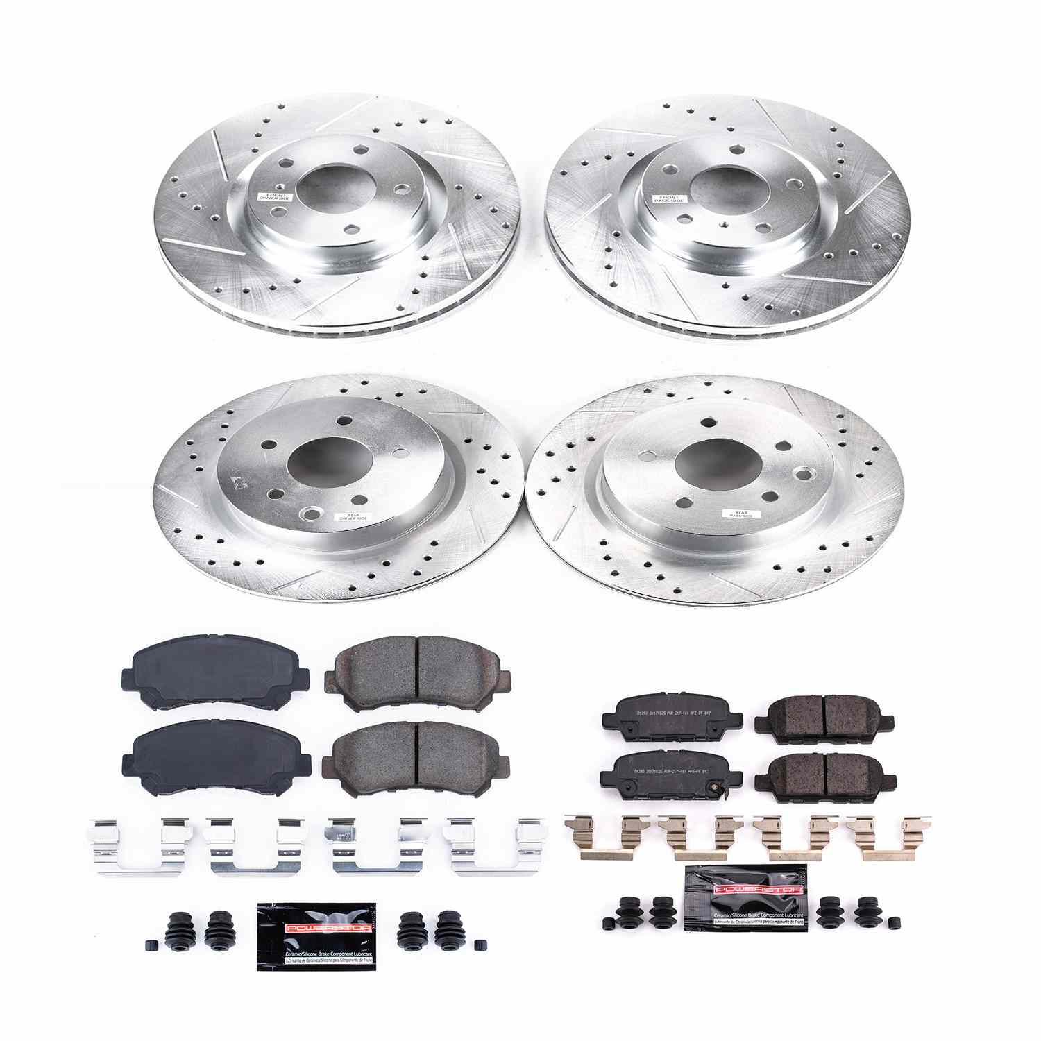 Power Stop 2018 Nissan Maxima Front & Rear Z23 Evolution Sport Brake Kit