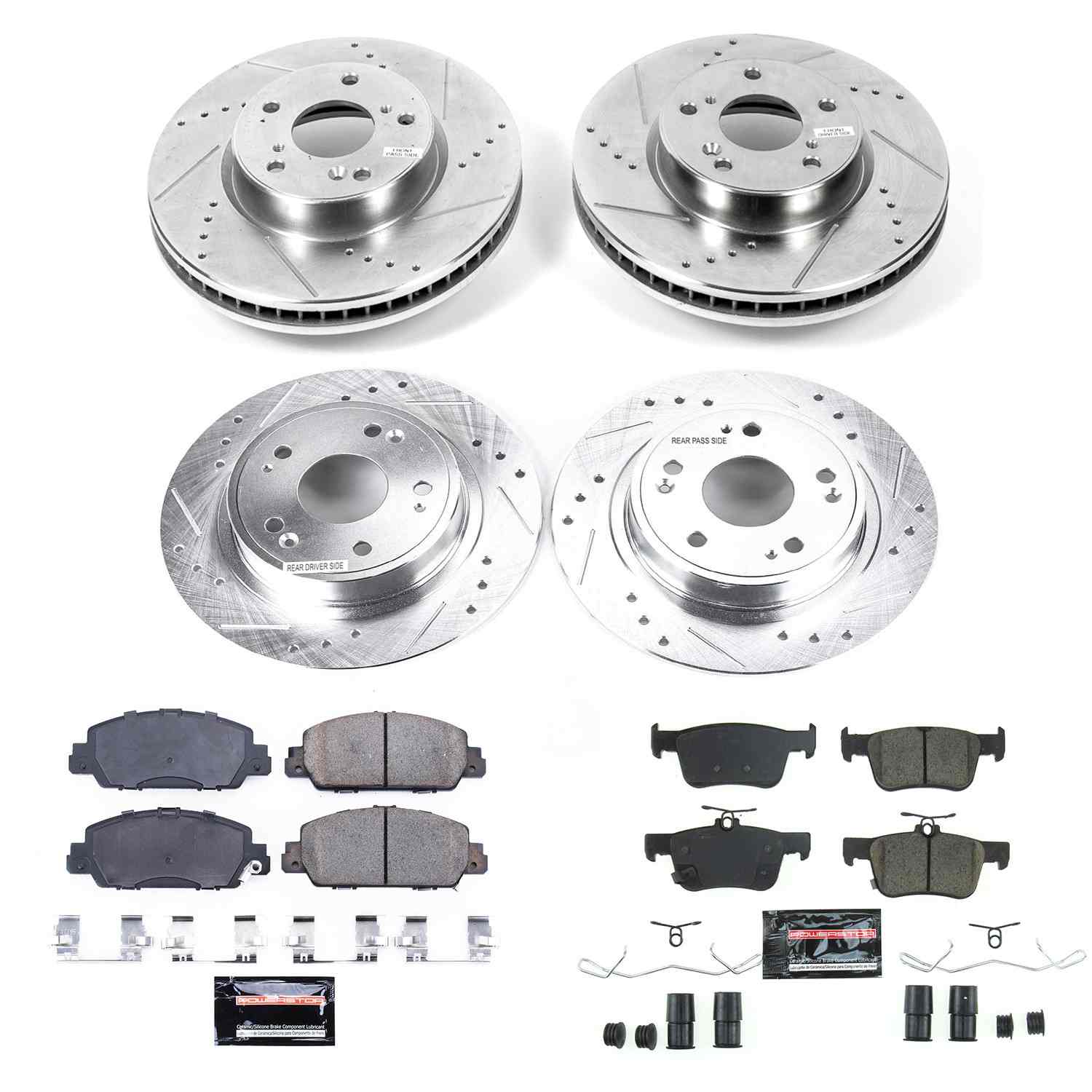 Power Stop 18-19 Honda Accord Front & Rear Z23 Evolution Sport Brake Kit