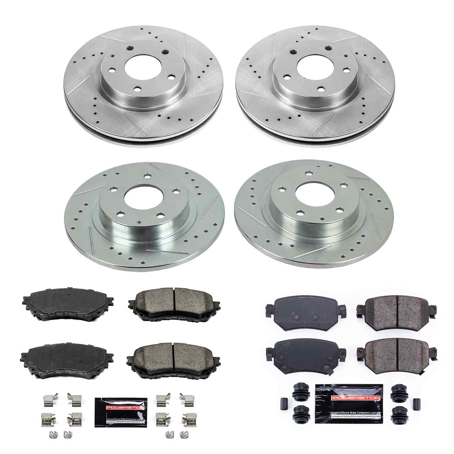 Power Stop 16-18 Mazda 6 Front & Rear Z23 Evolution Sport Brake Kit