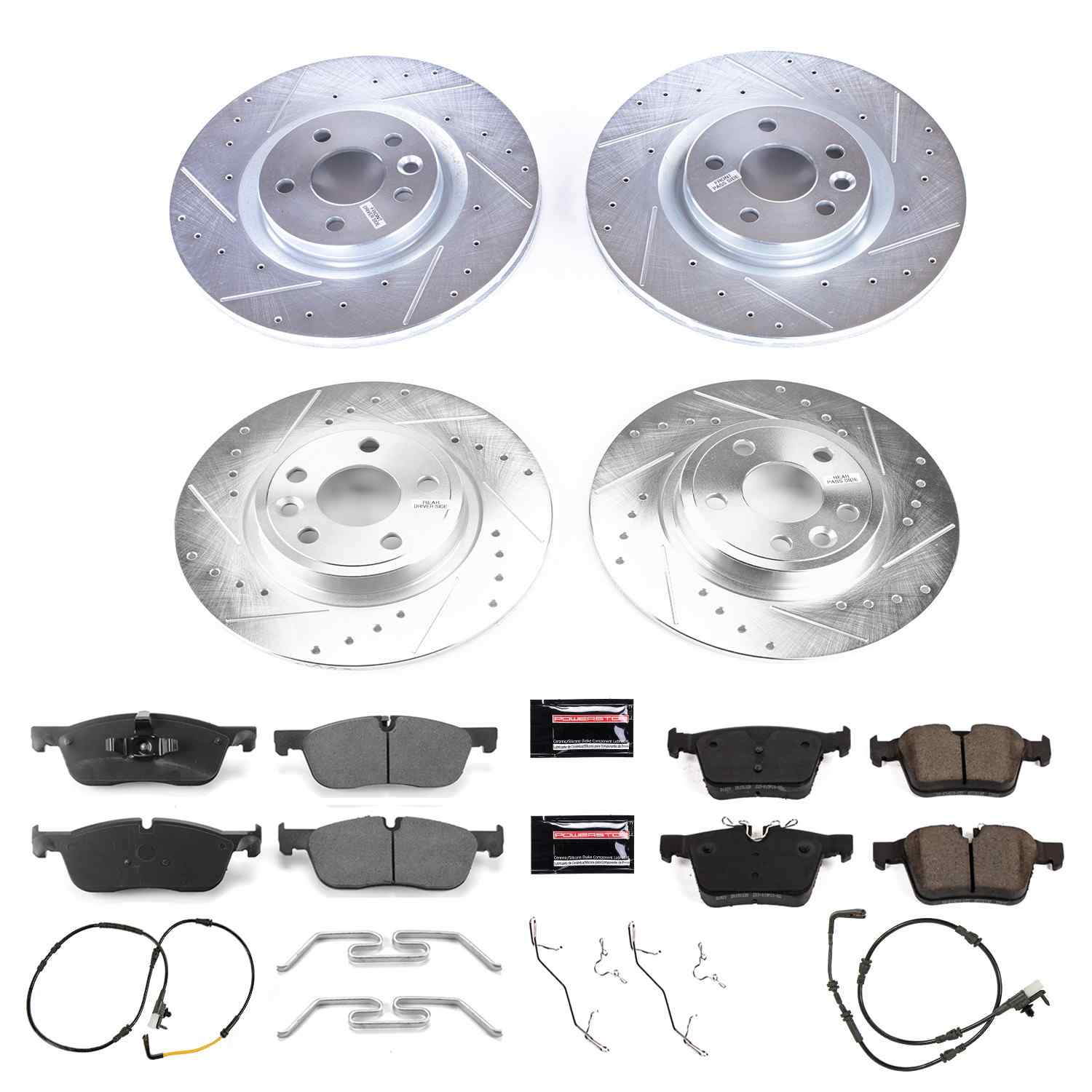 Power Stop 2018 Jaguar E-Pace Front & Rear Z23 Evolution Sport Brake Kit