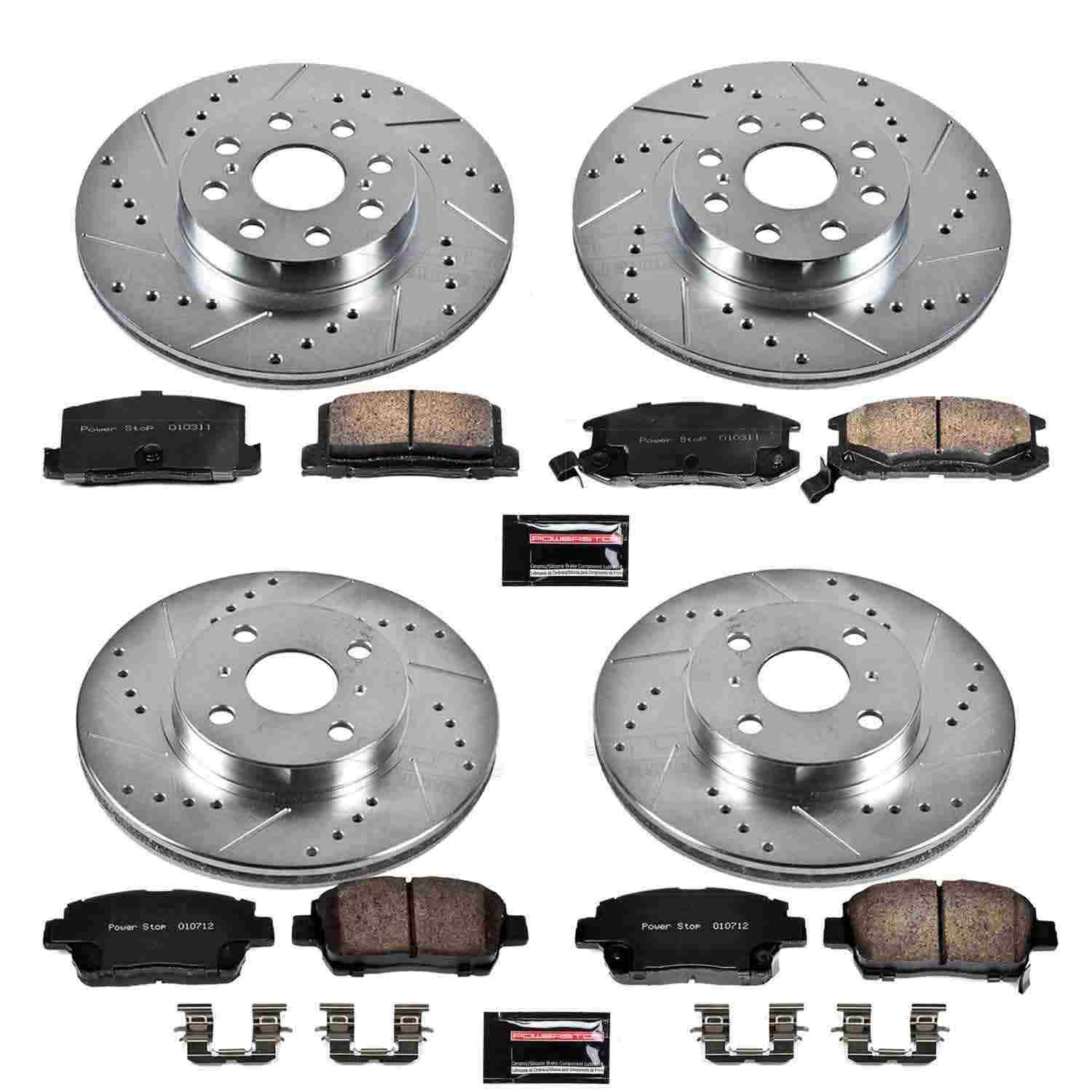 Power Stop 00-05 Toyota MR2 Spyder Front & Rear Z23 Evolution Sport Brake Kit