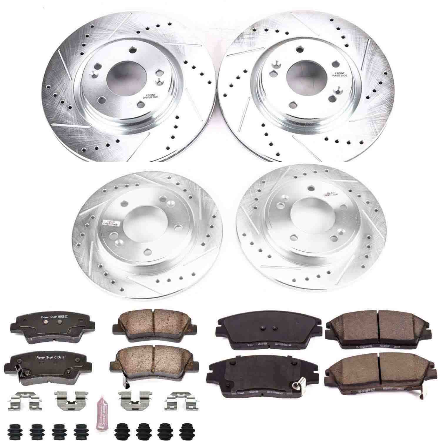 Power Stop 17-19 Hyundai Elantra Front & Rear Z23 Evolution Sport Brake Kit